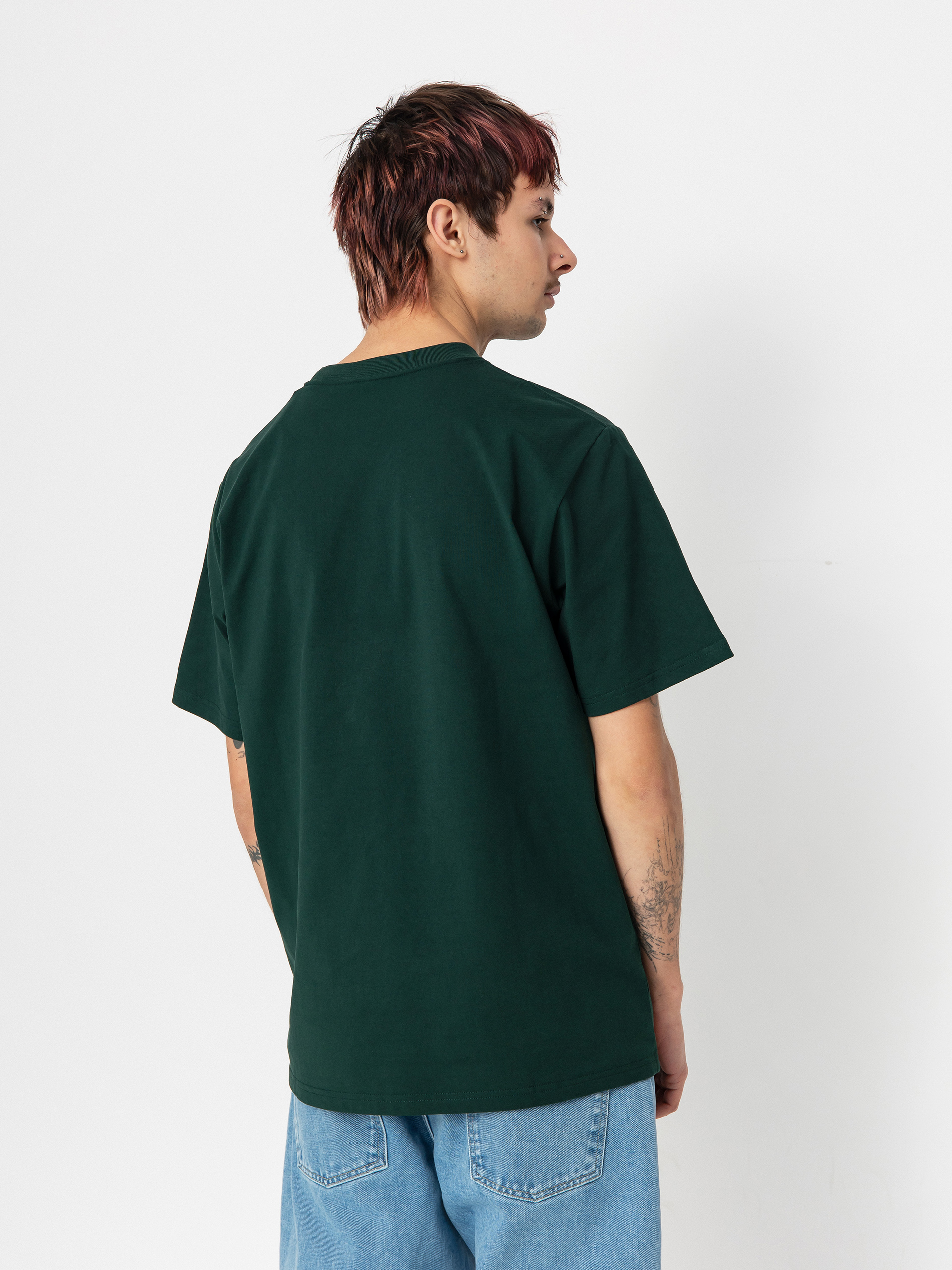 Tricou Carhartt WIP University (conifer/white)