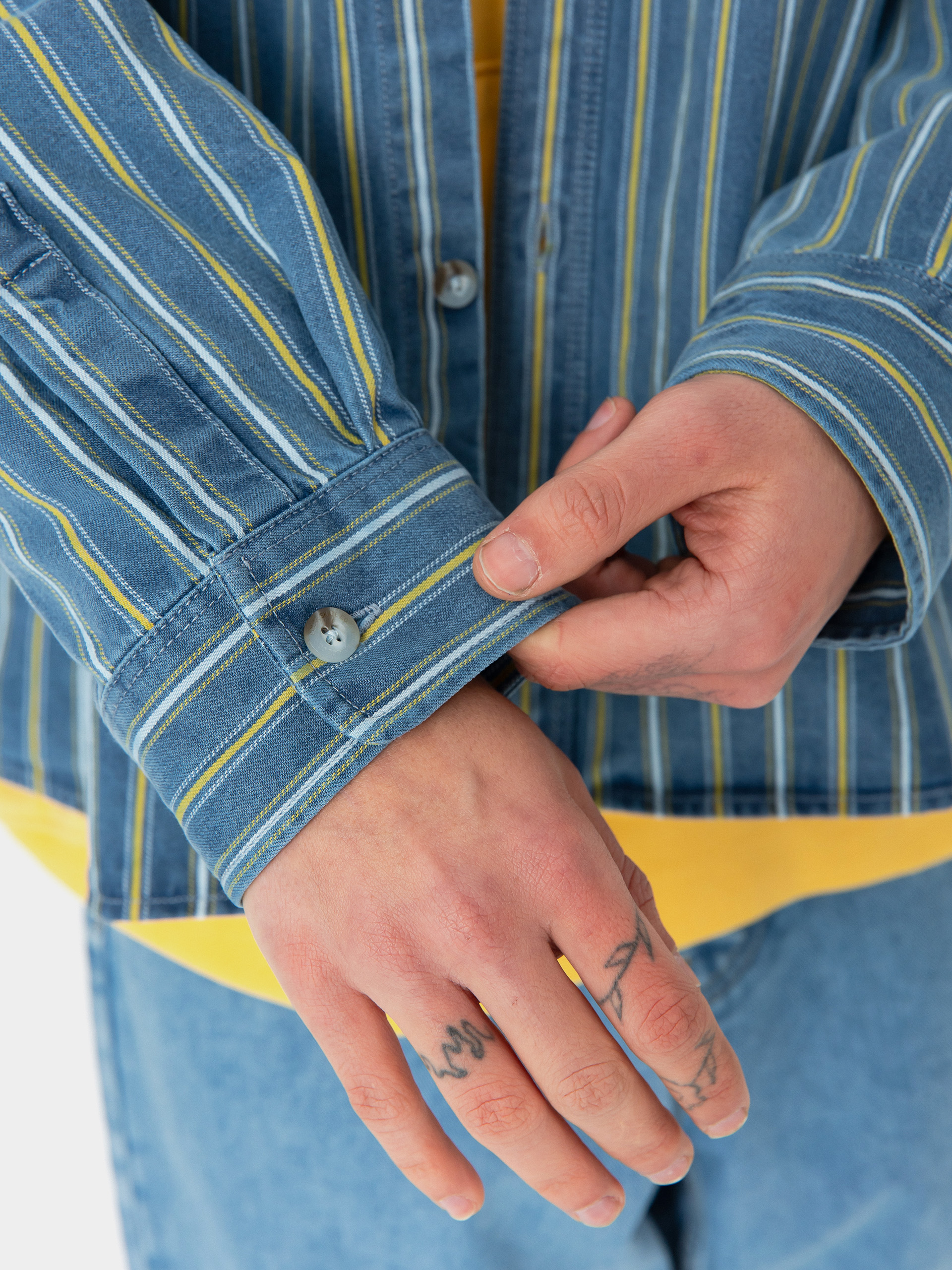 Cămașă Polar Skate Mike Denim (blue/yellow)