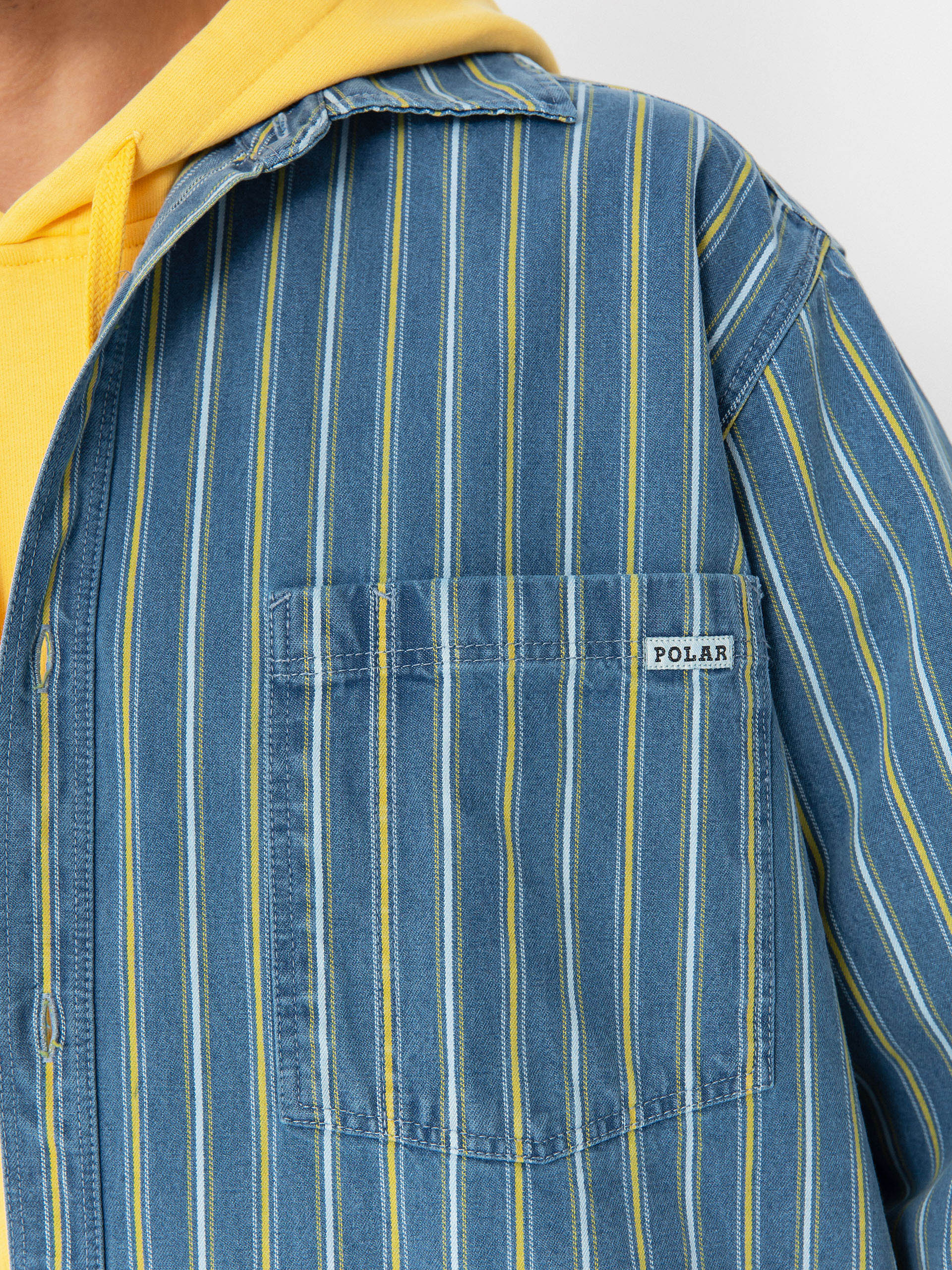 Cămașă Polar Skate Mike Denim (blue/yellow)