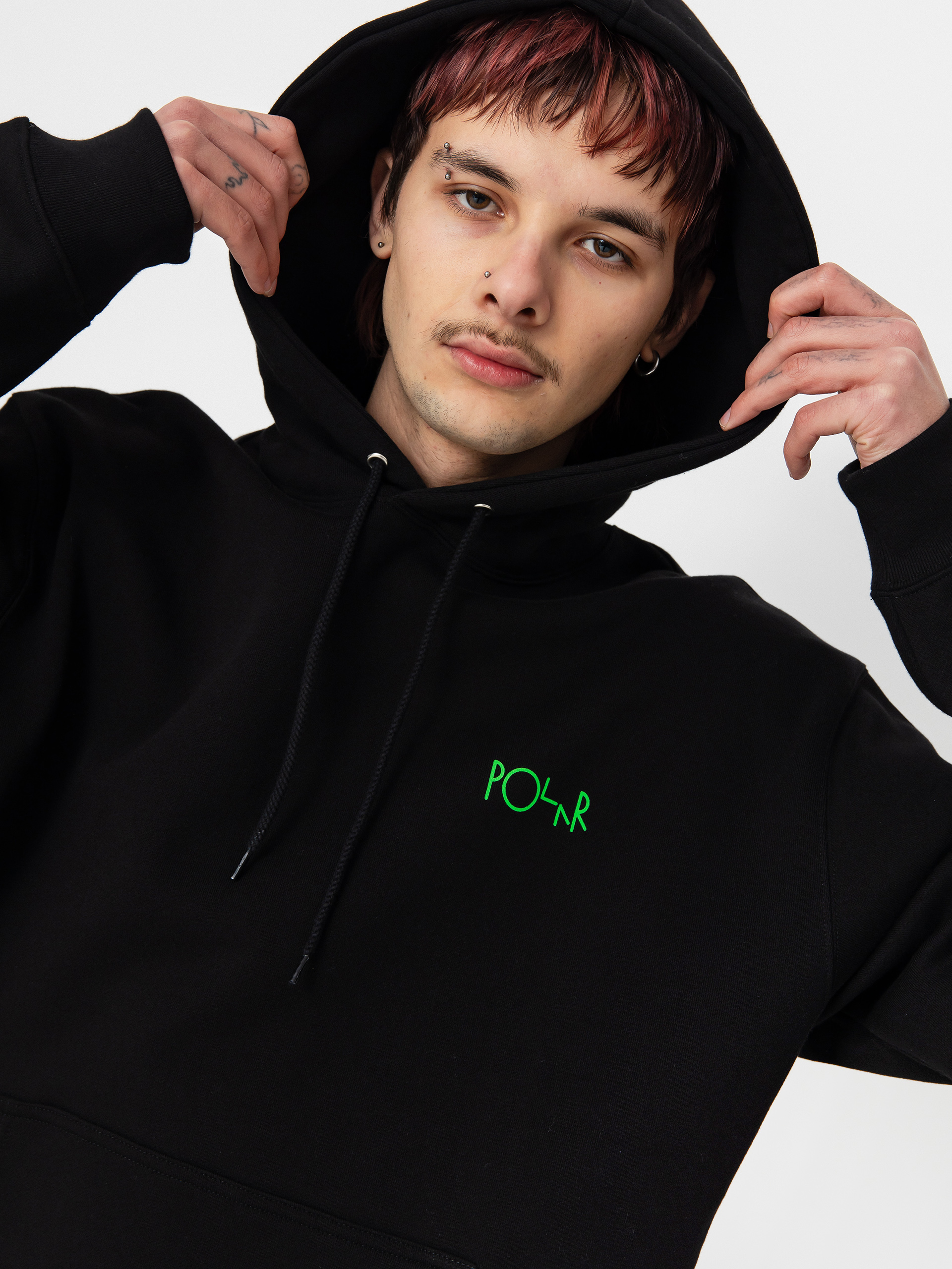 Hanorac cu glugă Polar Skate Dave Fill Logo Ourselves Collage HD (black)