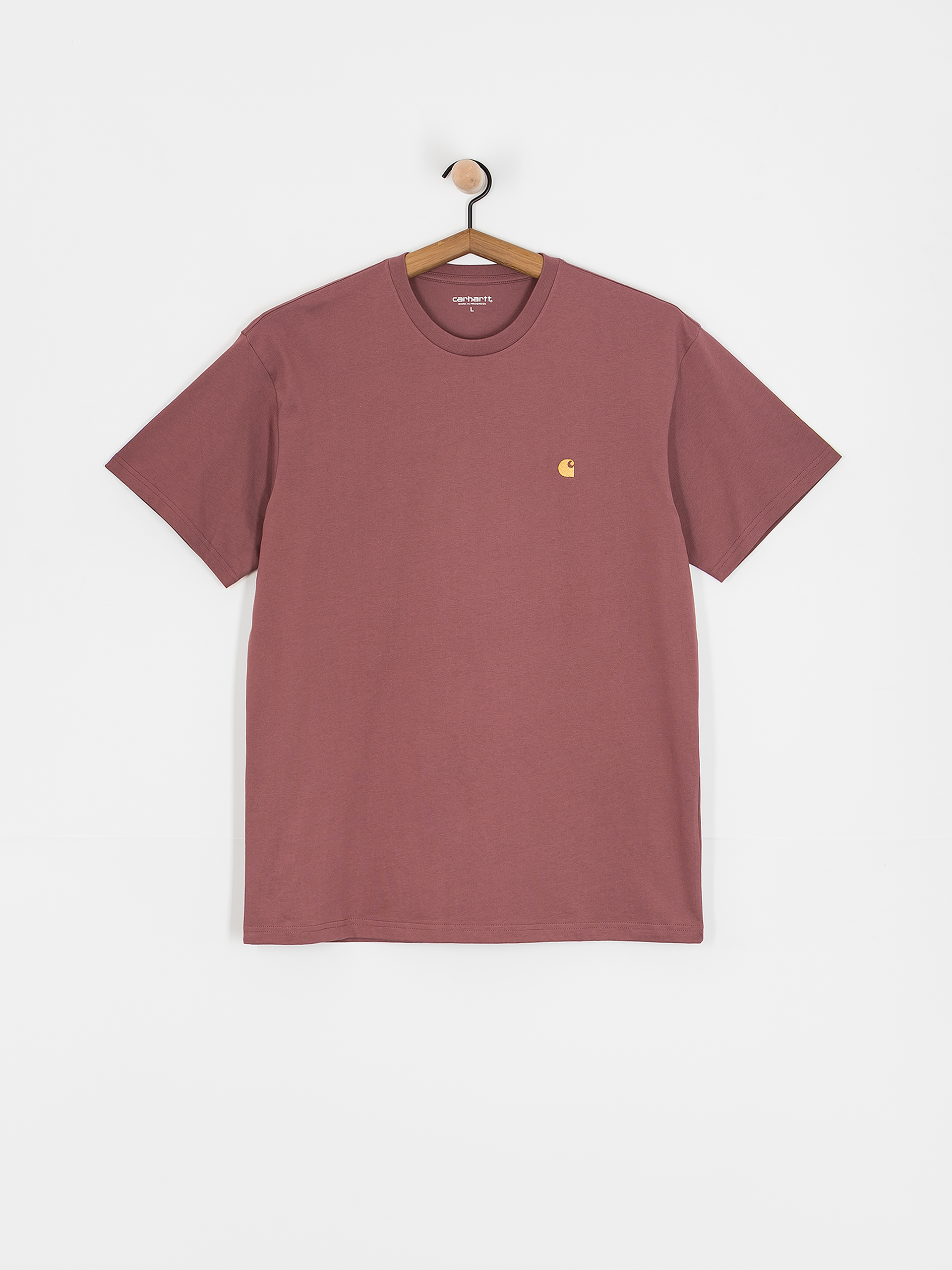 Tricou Carhartt WIP Chase (dusky pink/gold)