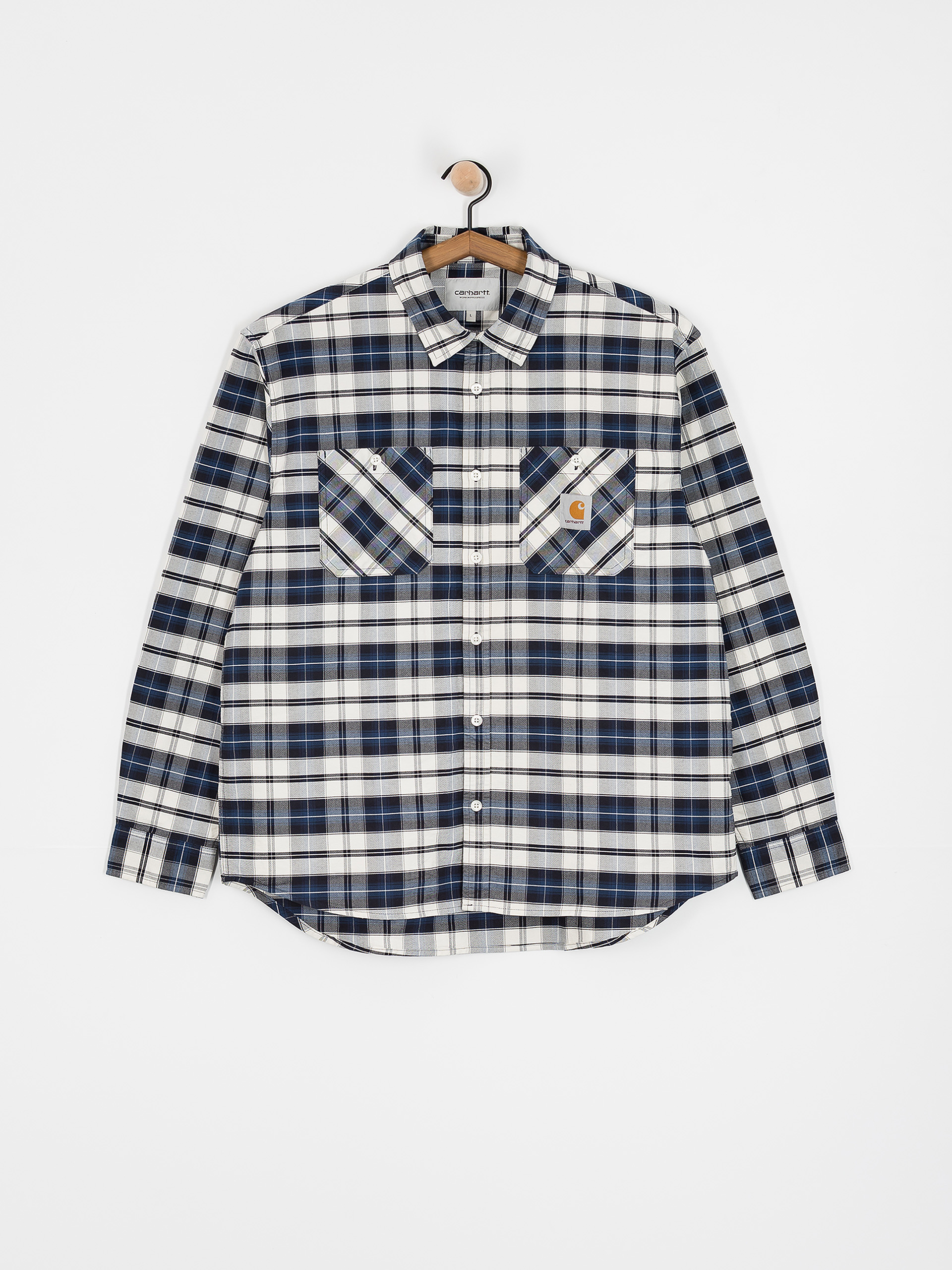 Cămașă Carhartt WIP Tarbell (tarbell check/dark navy/white)