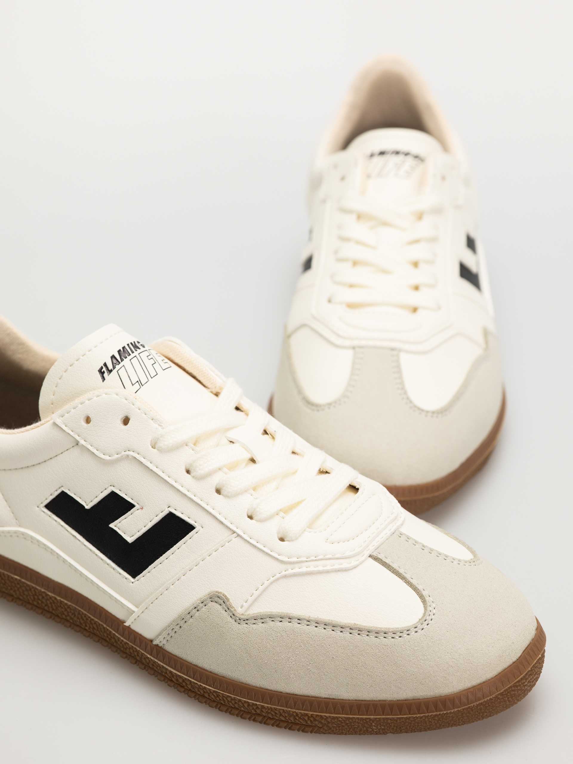 Pantofi Flamingos Life Burela Slim (panna black)