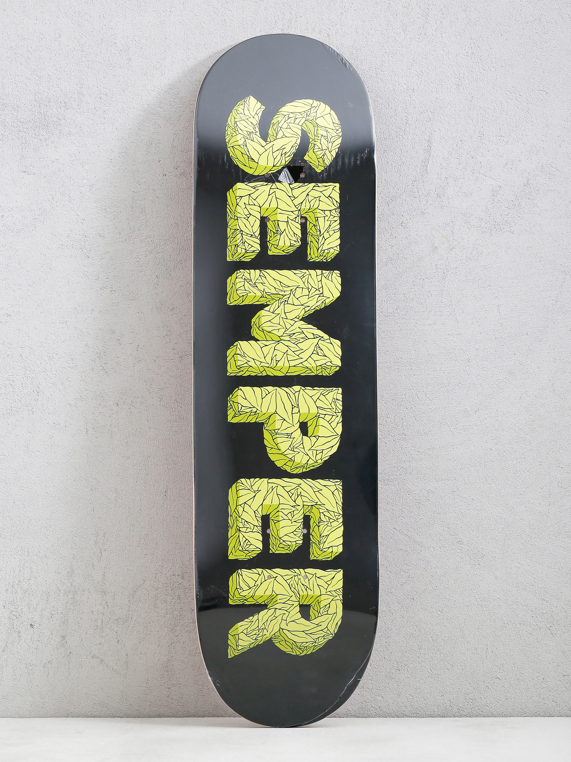 Placu0103 Semper Skateboards Leaf (black/yellow)