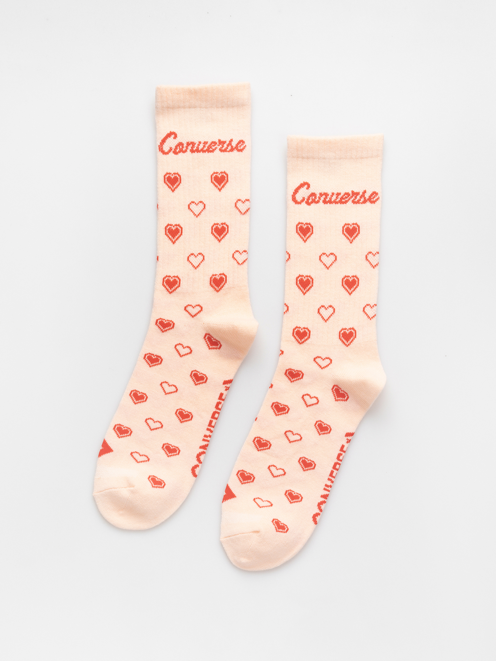 Șosete Converse Love Crew Flat Knit Wmn (pale petal)