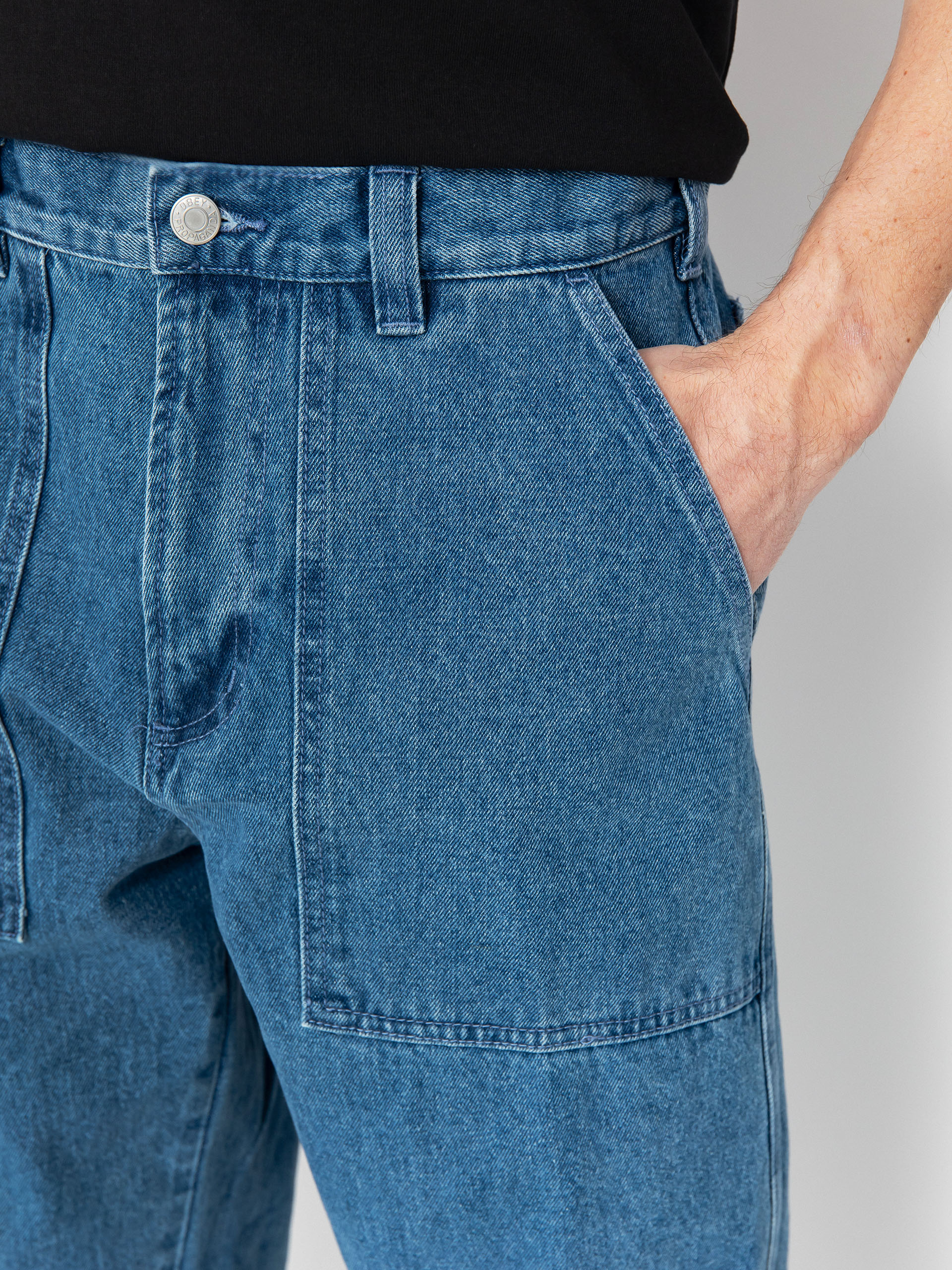 Pantaloni OBEY Big Timer Utility Denim (light indigo)