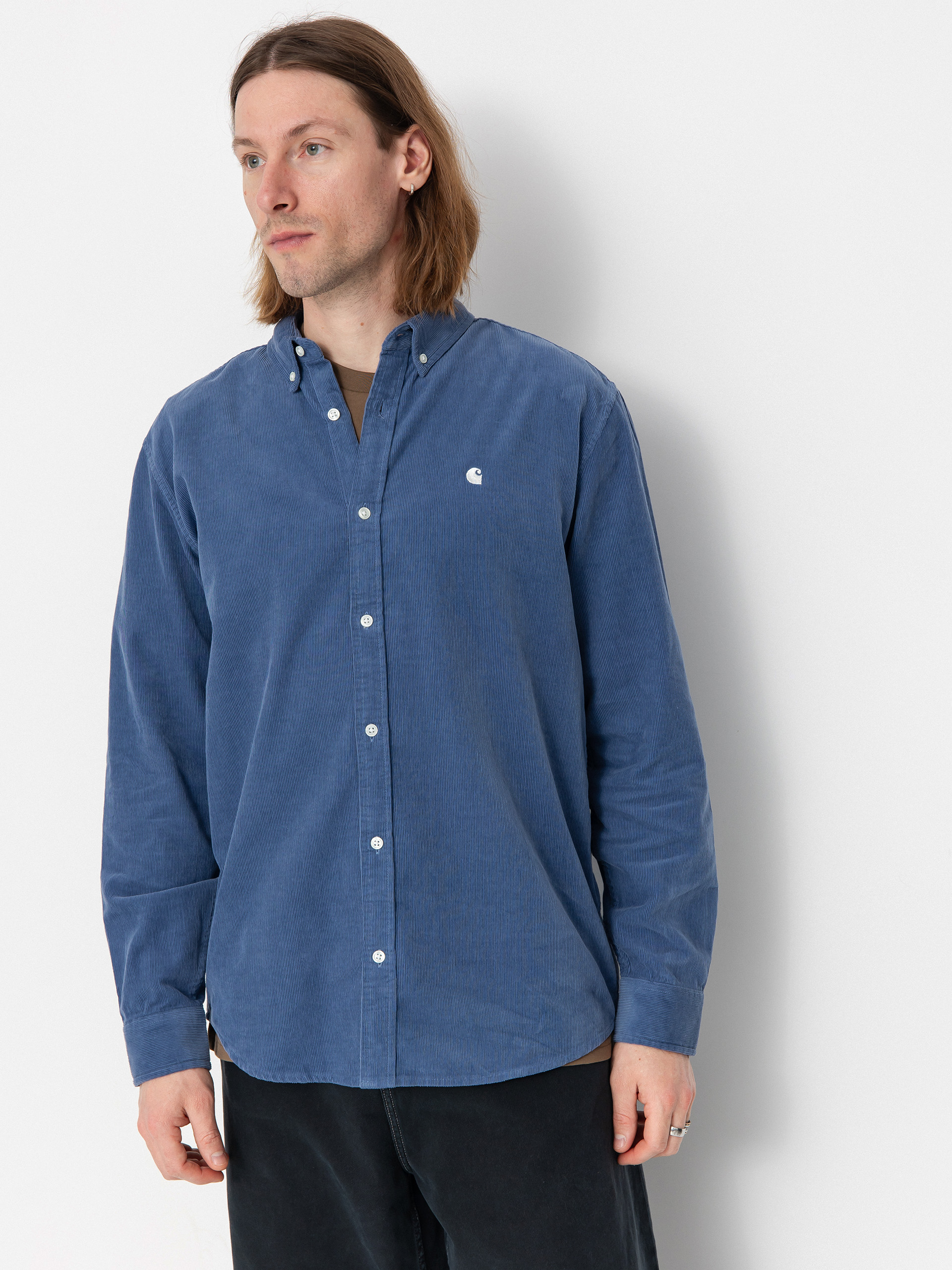 Cu0103mau0219u0103 Carhartt WIP Madison Fine Cord (blue iris/wax)