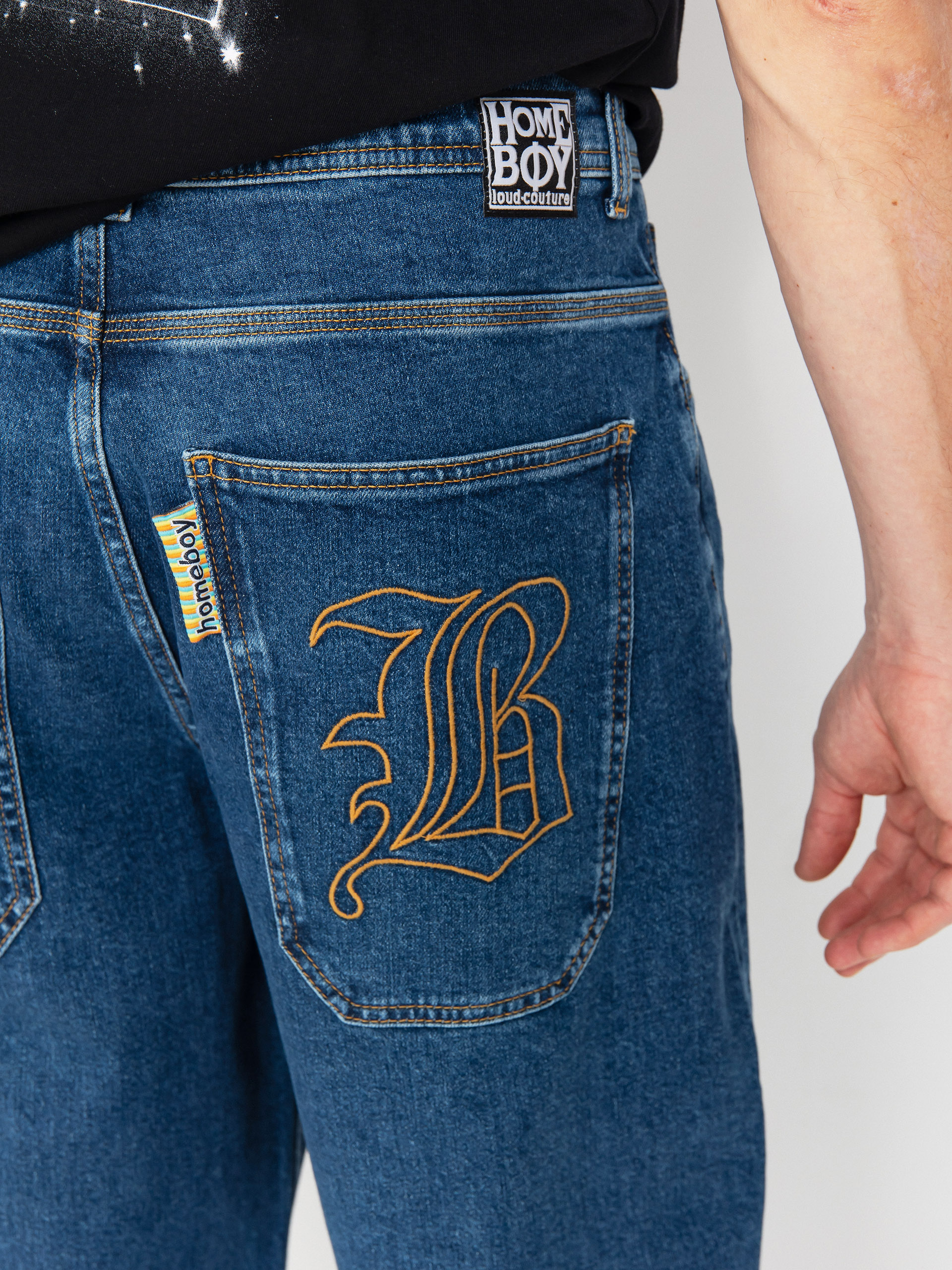Pantaloni Homeboy X Tra Monster Gothic Denim (washed blue)