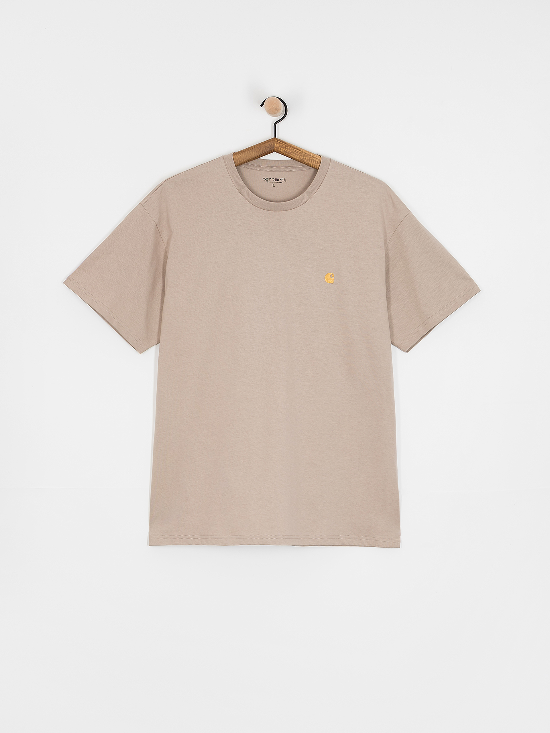 Tricou Carhartt WIP Chase (dusky beige/gold)