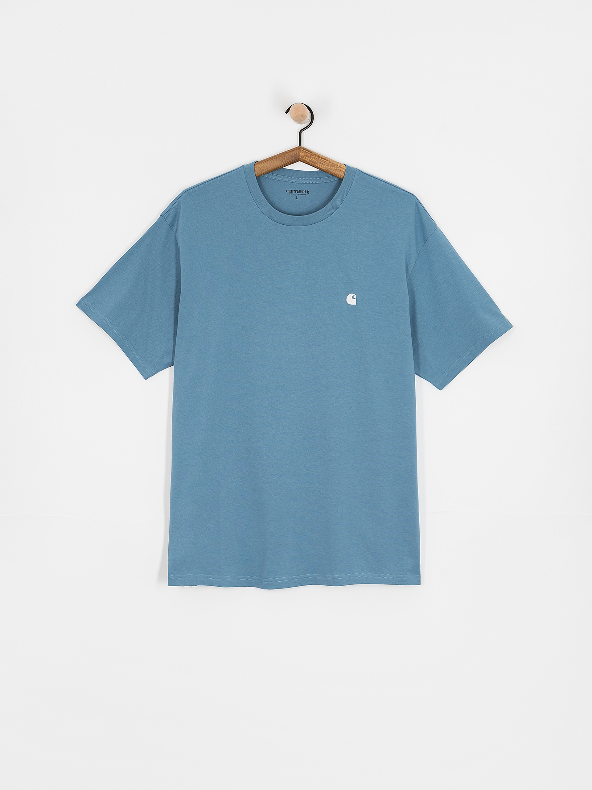 Tricou Carhartt WIP Madison (icy water/white)