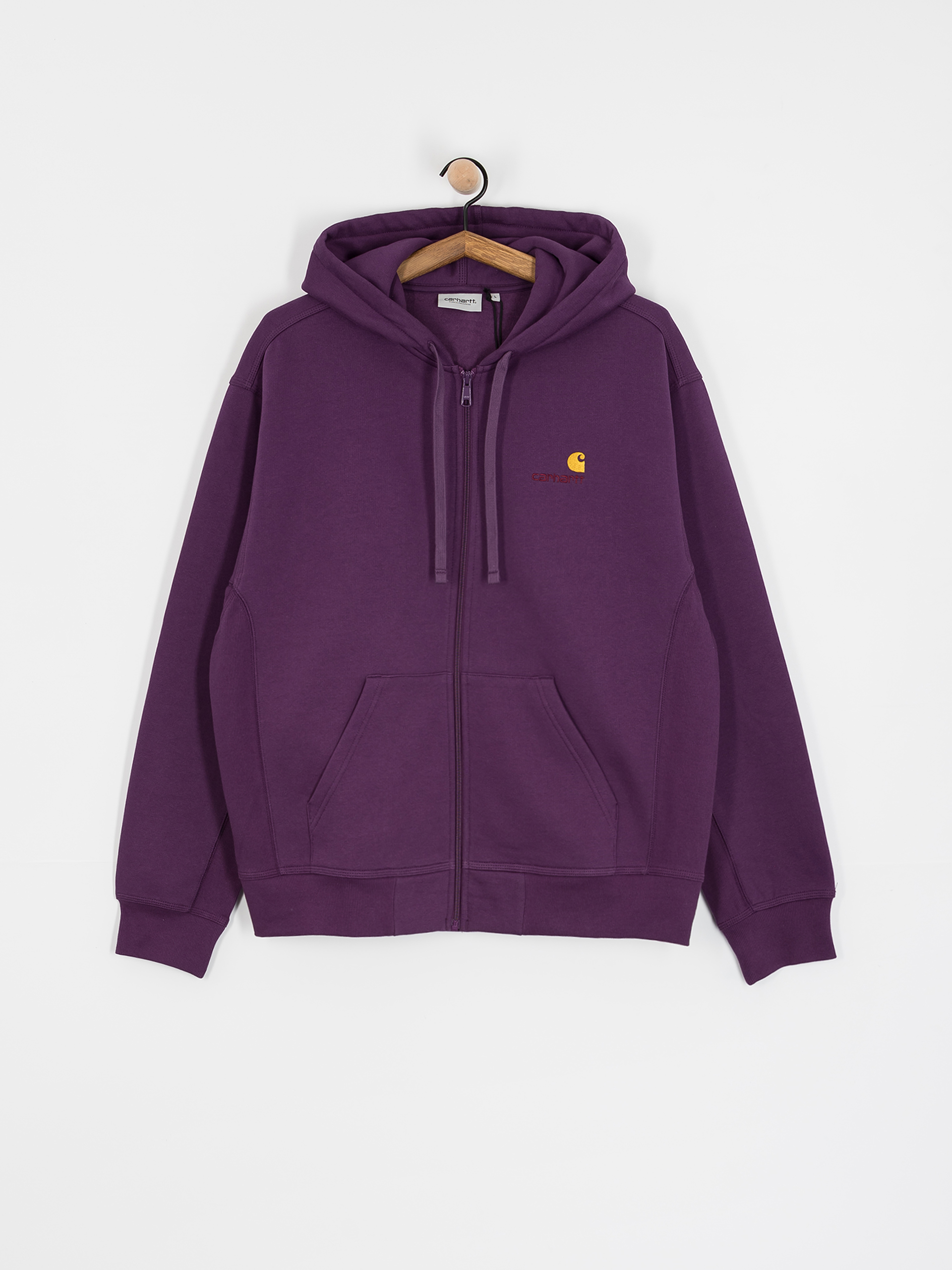 Hanorac cu glugă Carhartt WIP American Script ZHD (huckleberry)