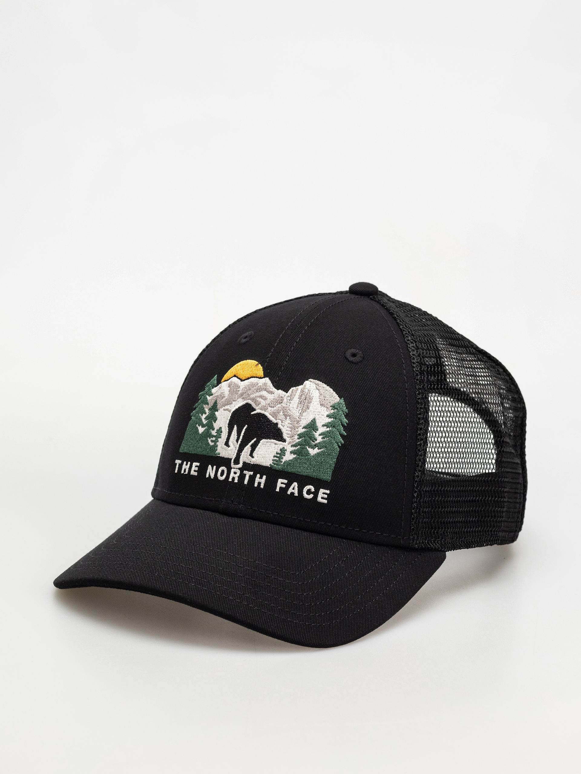 Șapcă The North Face Embroidered Mudder Trucker (tnf black/tnf black/bear green)