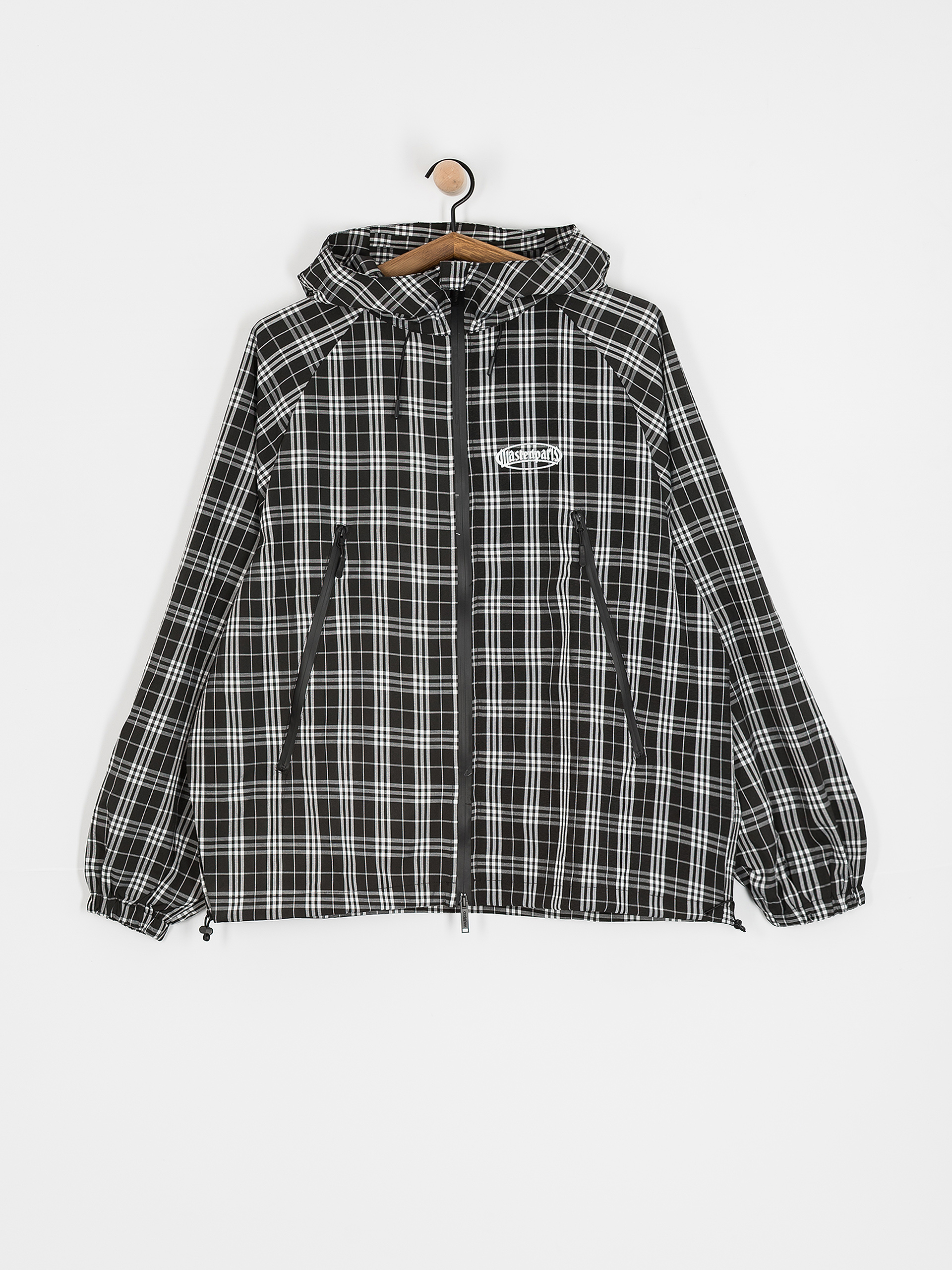 Geacă Wasted Paris Yard Tartan Windbreaker (black/white)