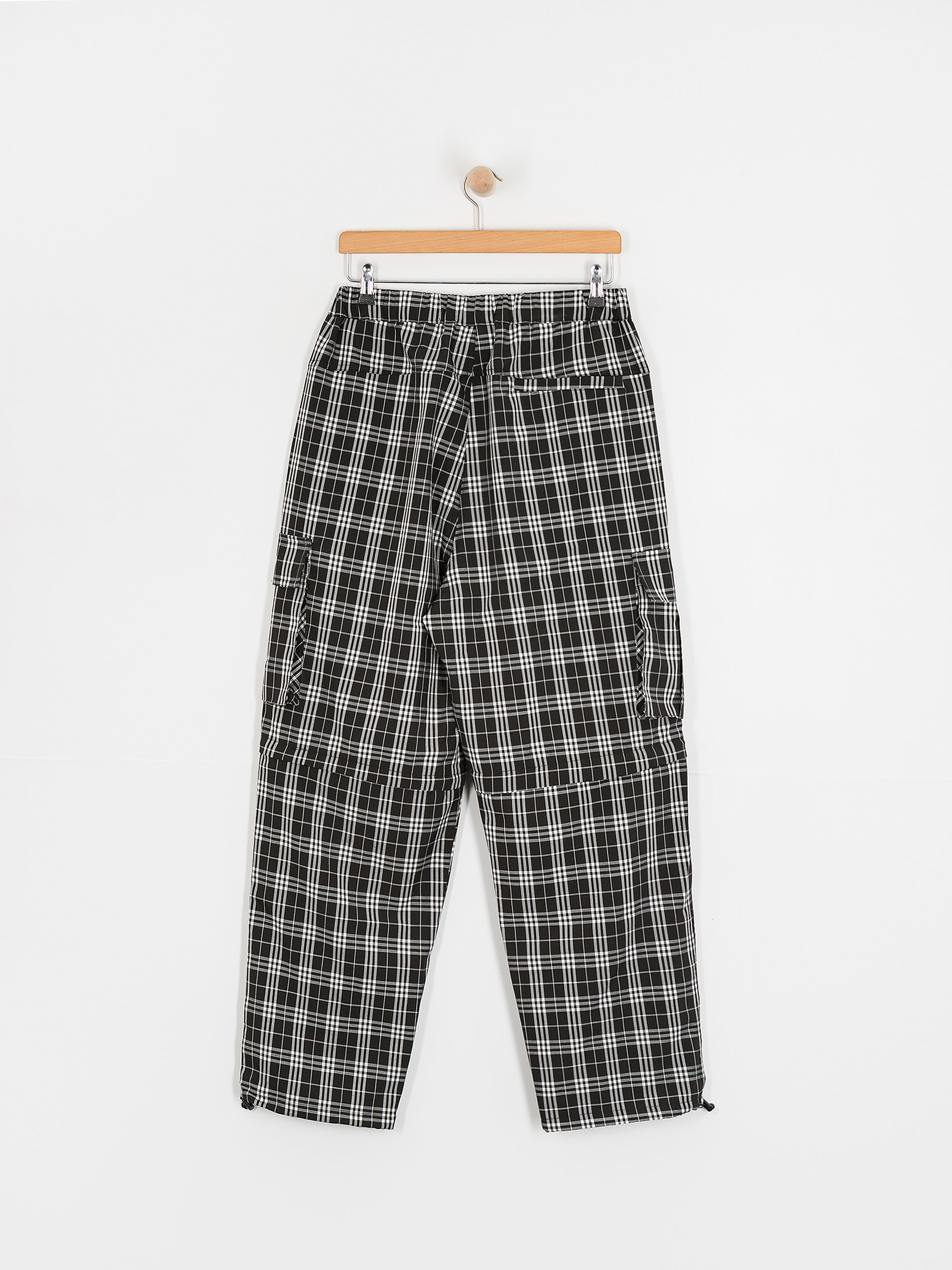 Pantaloni Wasted Paris Yard Tartan Hunter (black/white)