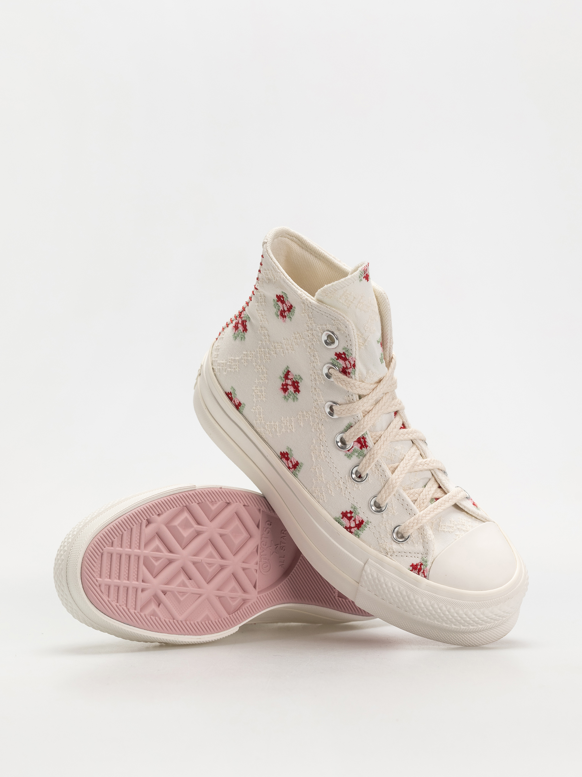 Teniși Converse Chuck Taylor All Star Lift Hi Wmn (vintage white/horizon pink)