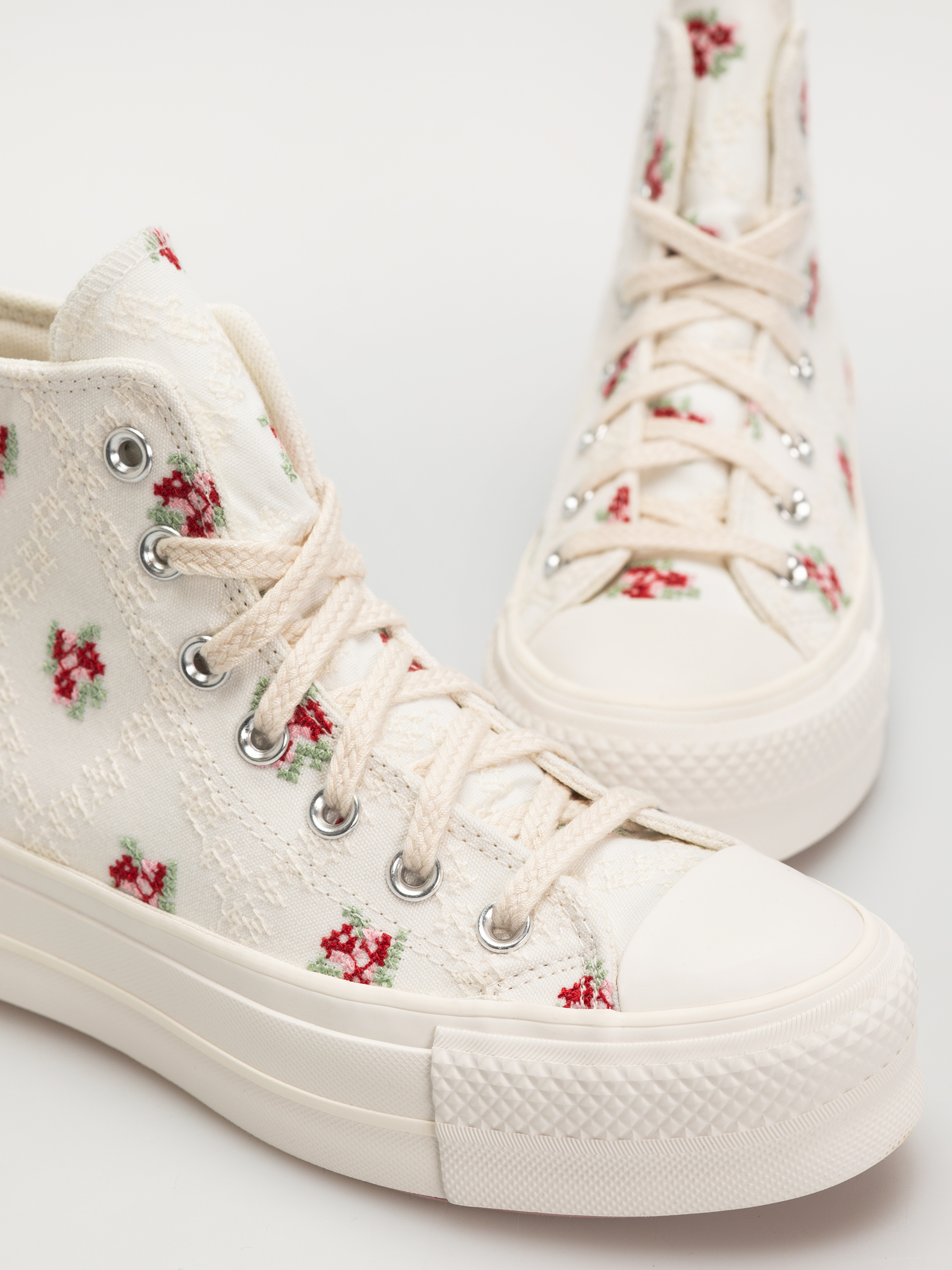 Teniși Converse Chuck Taylor All Star Lift Hi Wmn (vintage white/horizon pink)