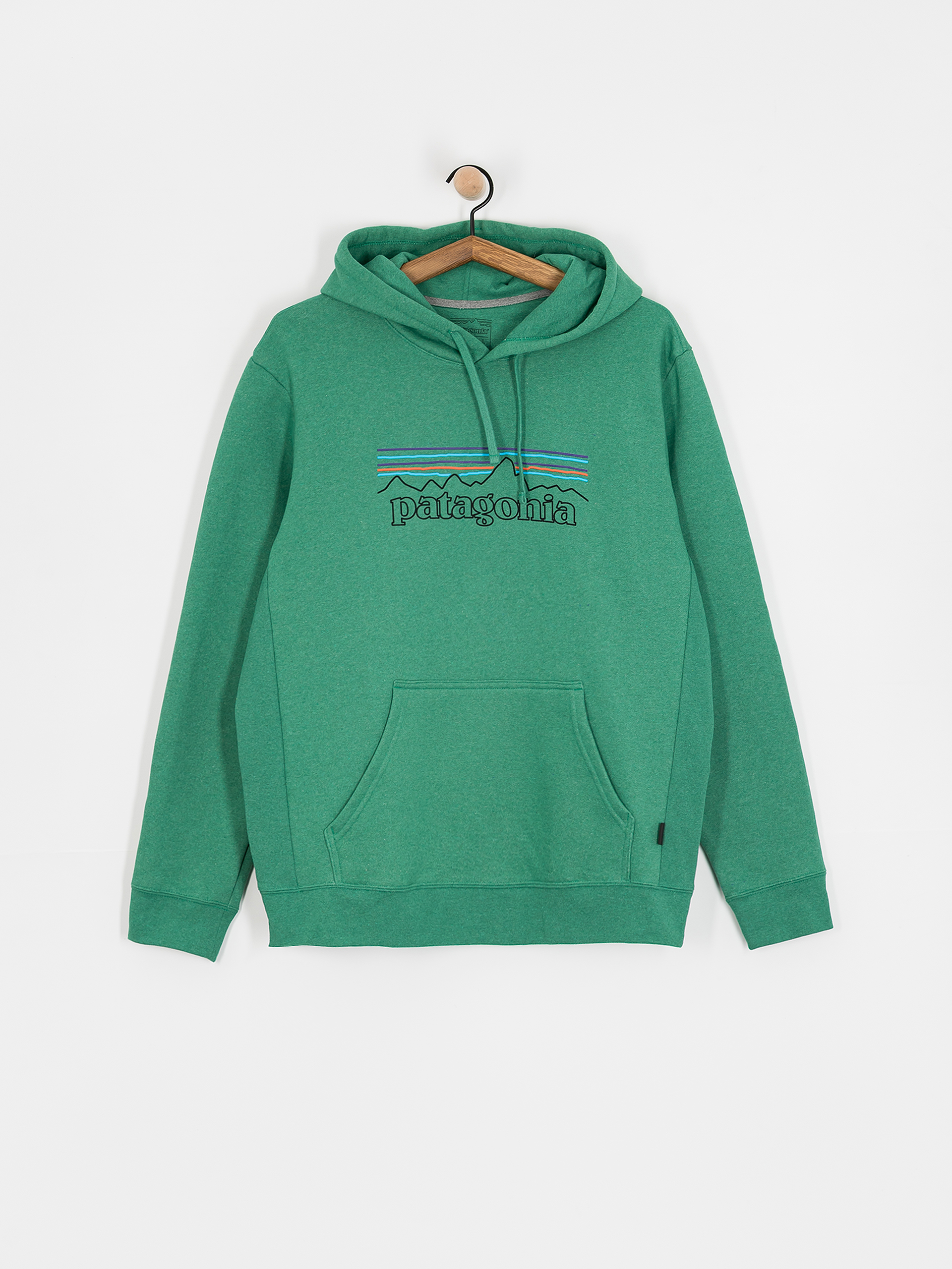 Hanorac cu glugă Patagonia P 6 Logo Uprisal HD (p-6 outline/heartleaf green)