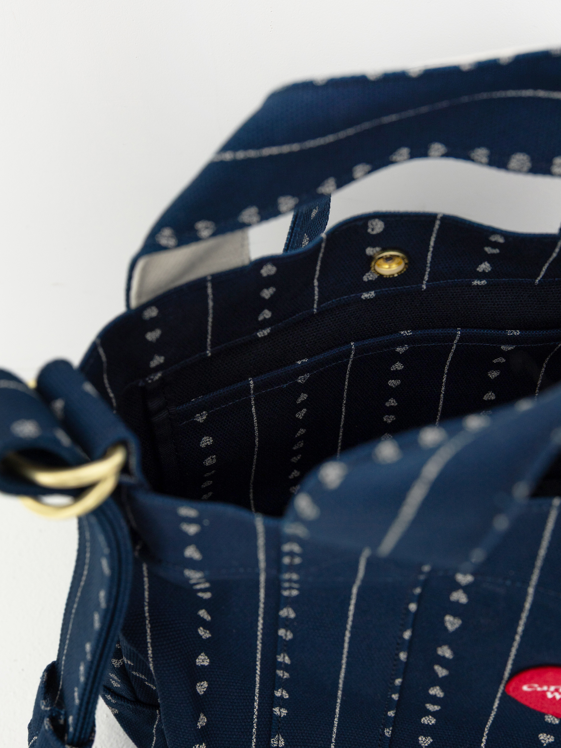 Poșetă Carhartt WIP Drewe Small (heart c pinstripe/ink/natural)