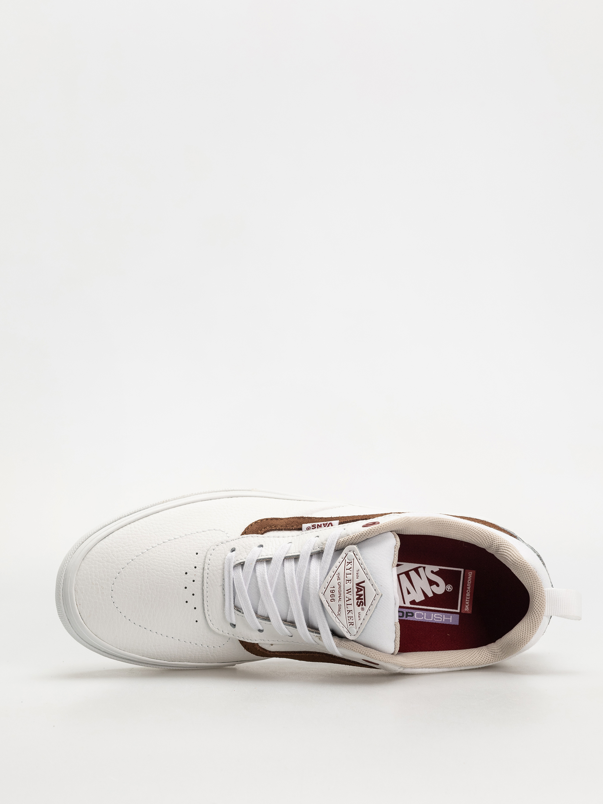 Pantofi Vans Skate Kyle Walker (leather white/red)