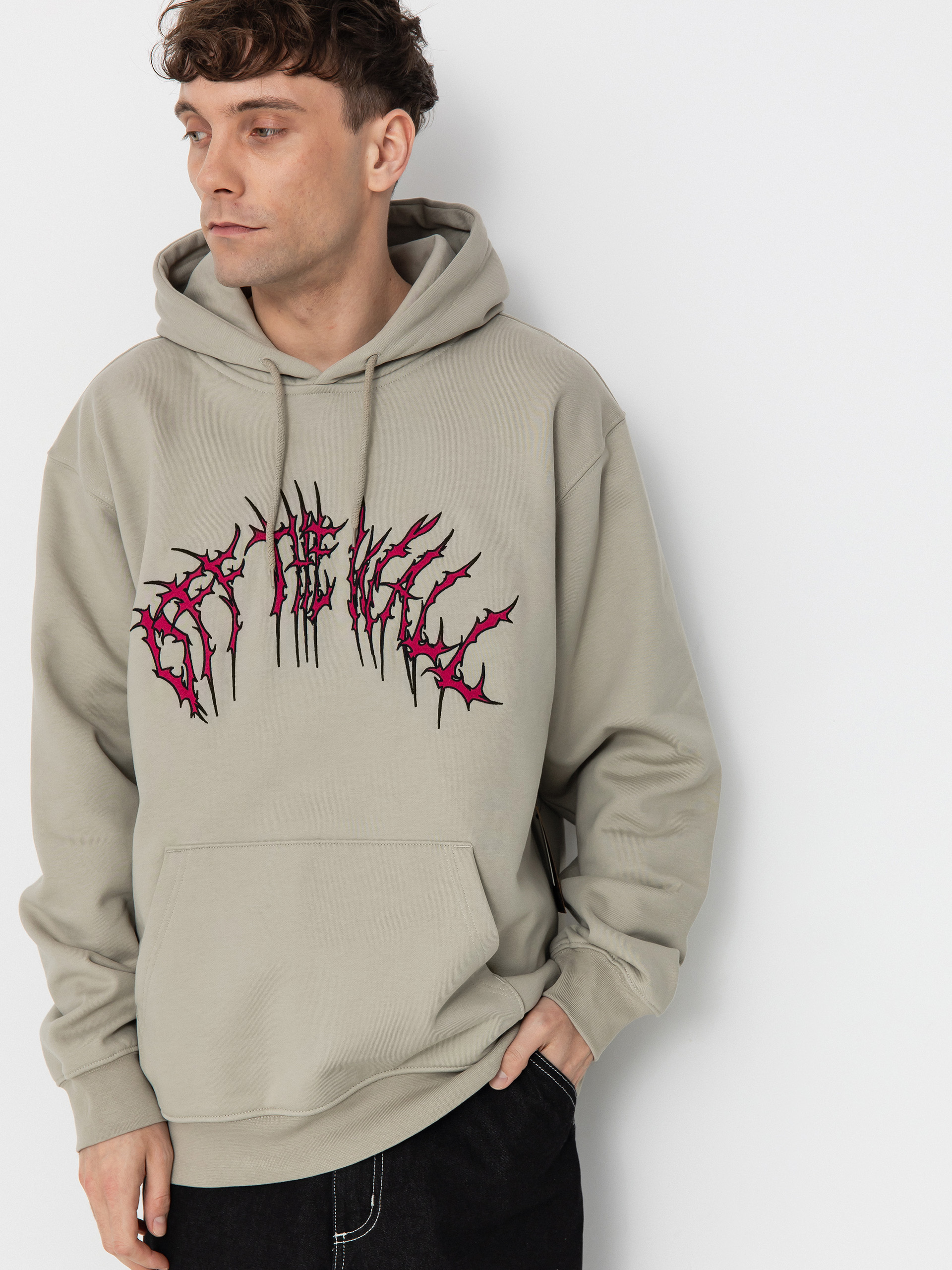 Hanorac cu glugă Vans Metal Arch HD (london fog)