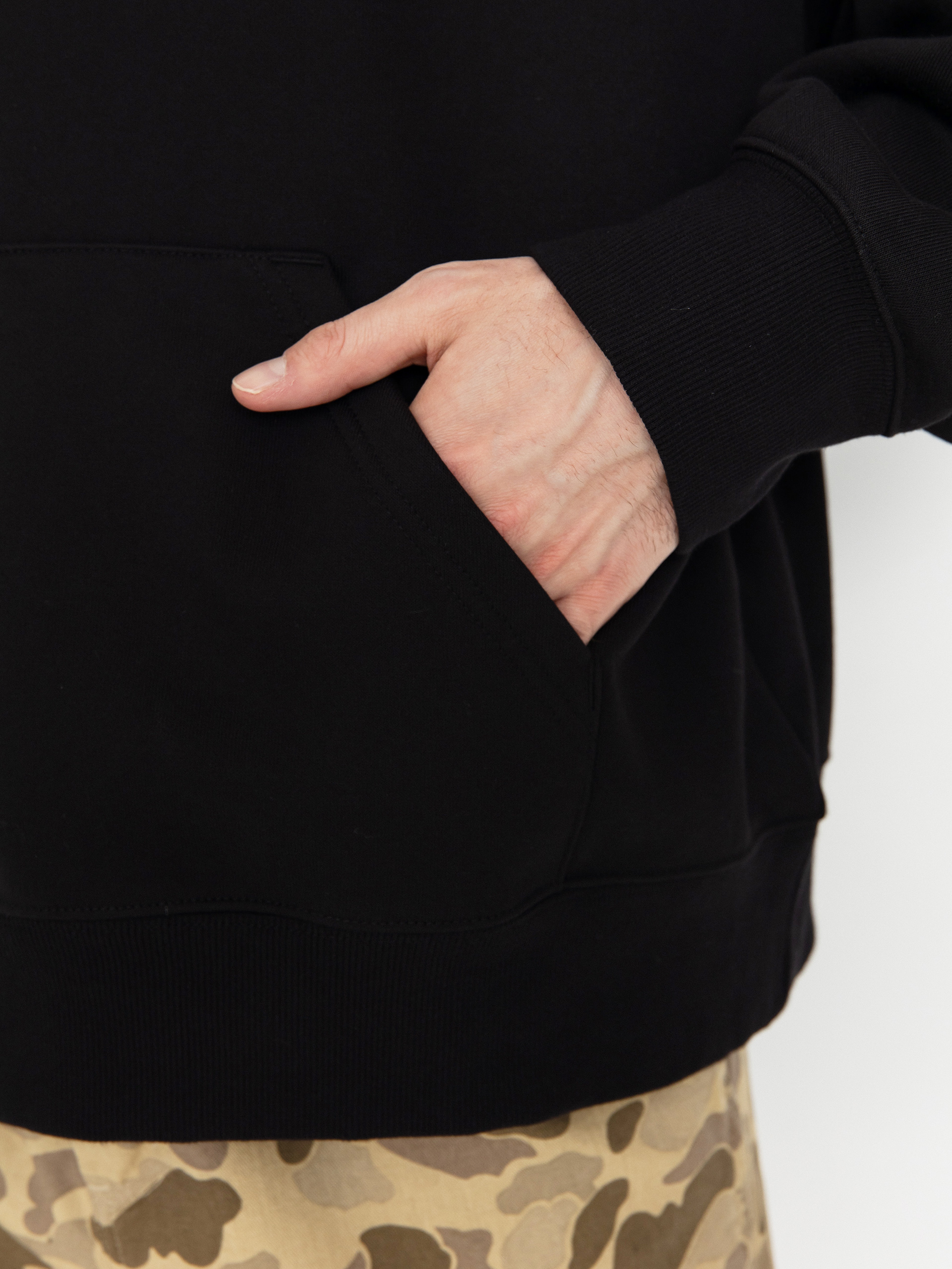 Hanorac cu glugă Carhartt WIP Rotation HD (black/white)