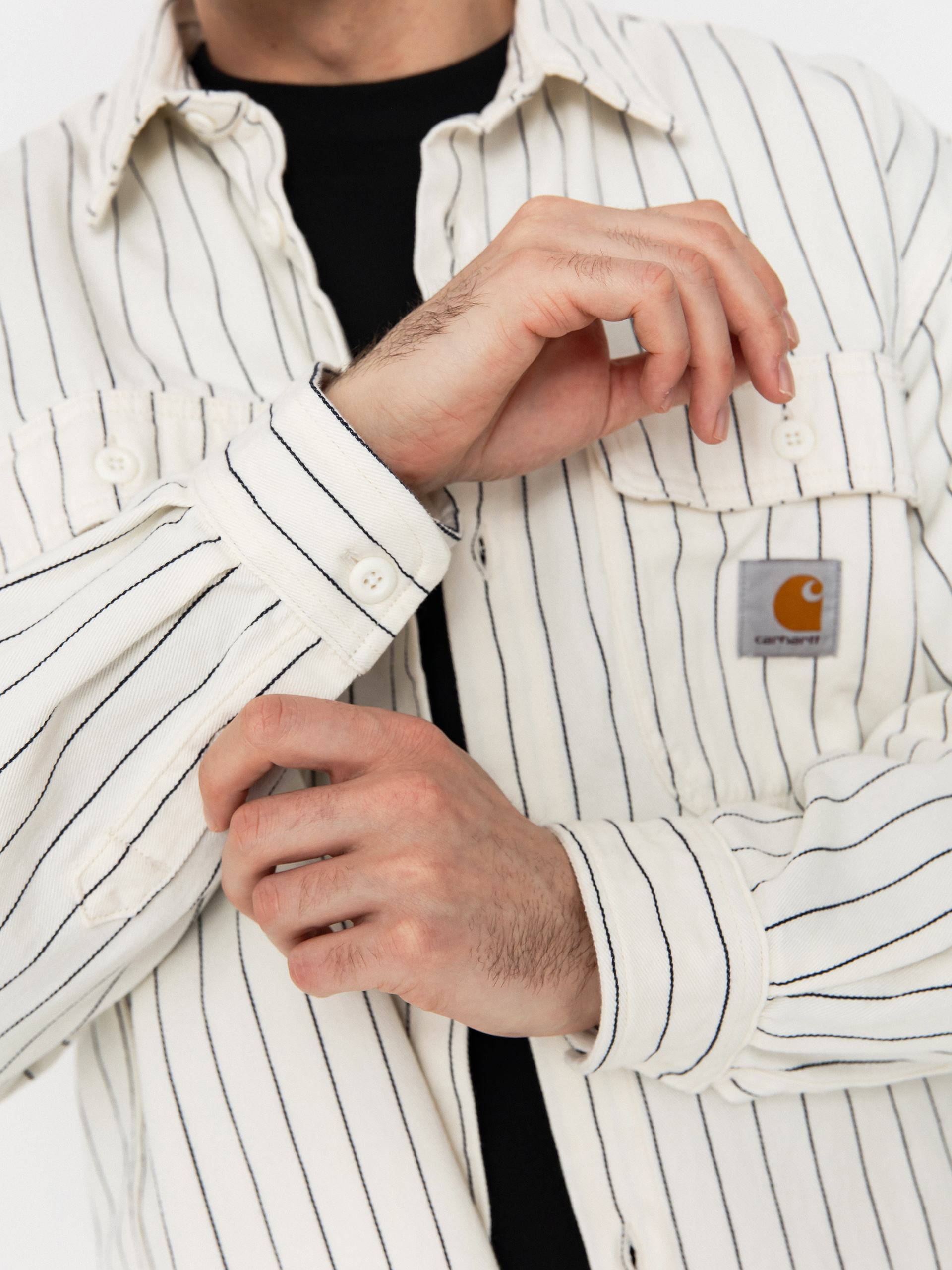 Cămașă Carhartt WIP Hendry (seaton stripe/wax/dark navy)