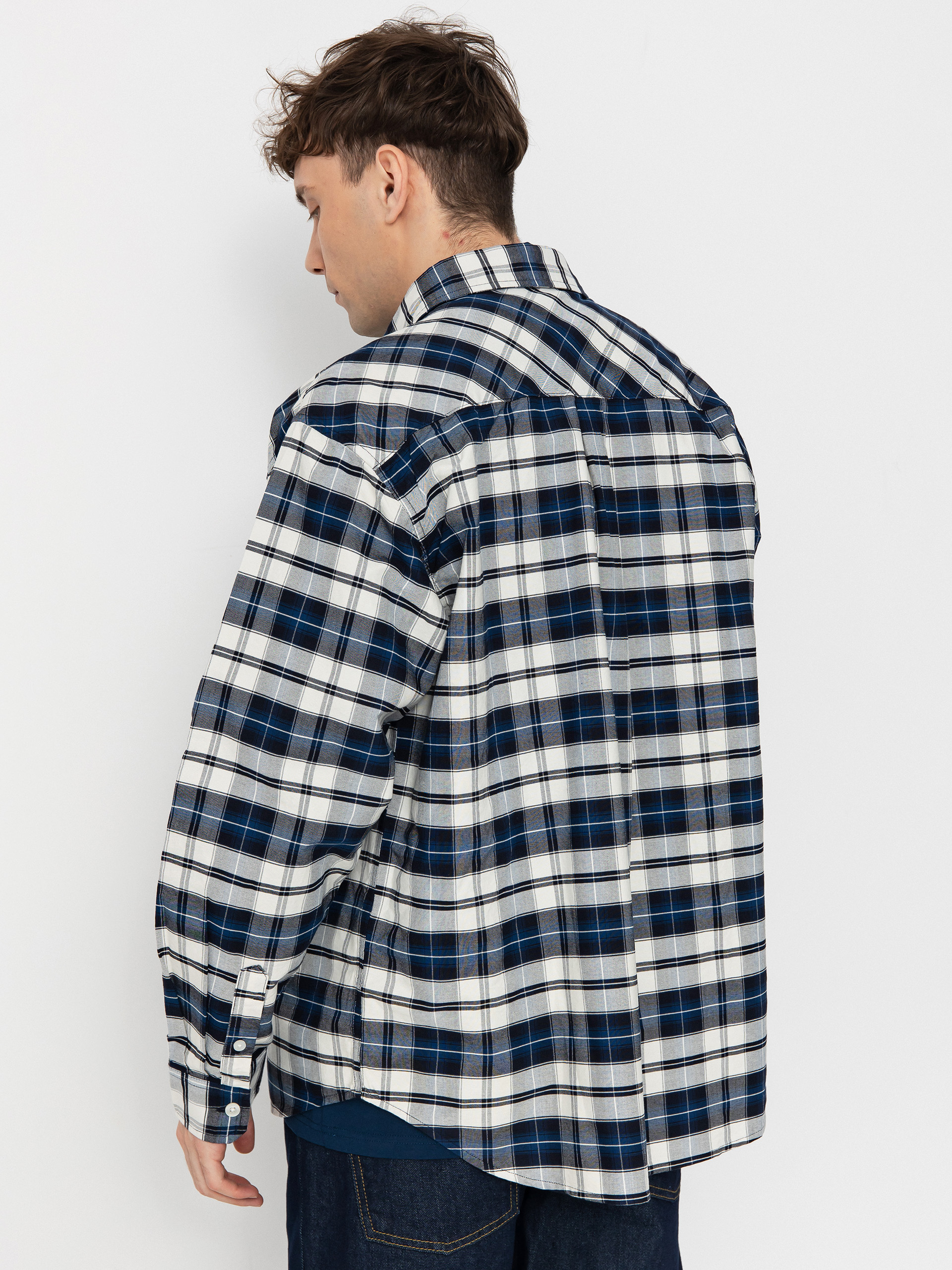 Cămașă Carhartt WIP Tarbell (tarbell check/dark navy/white)