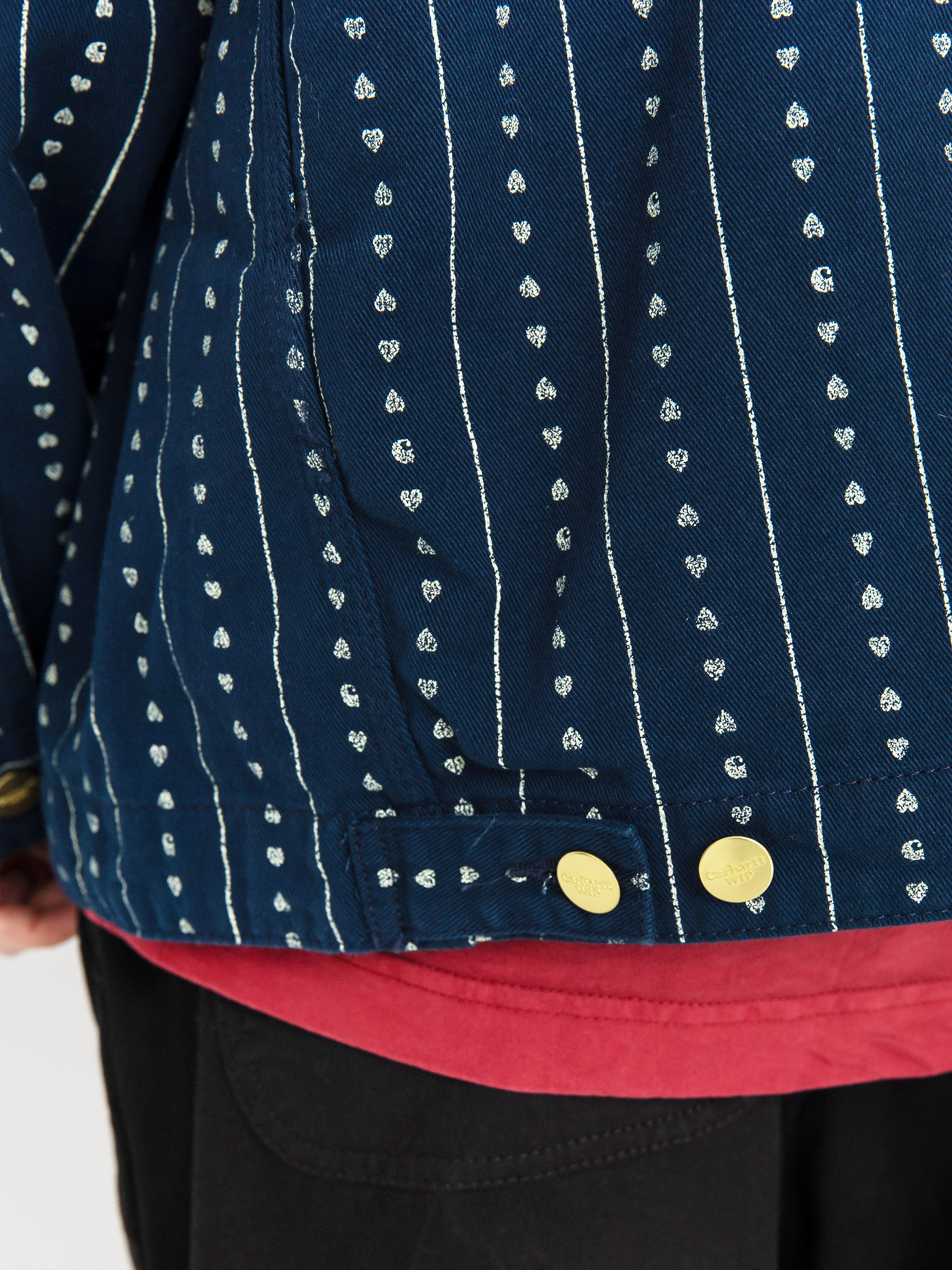 Geacă Carhartt WIP Drewe Chore Coat (heart c pinstripe/ink/natural)