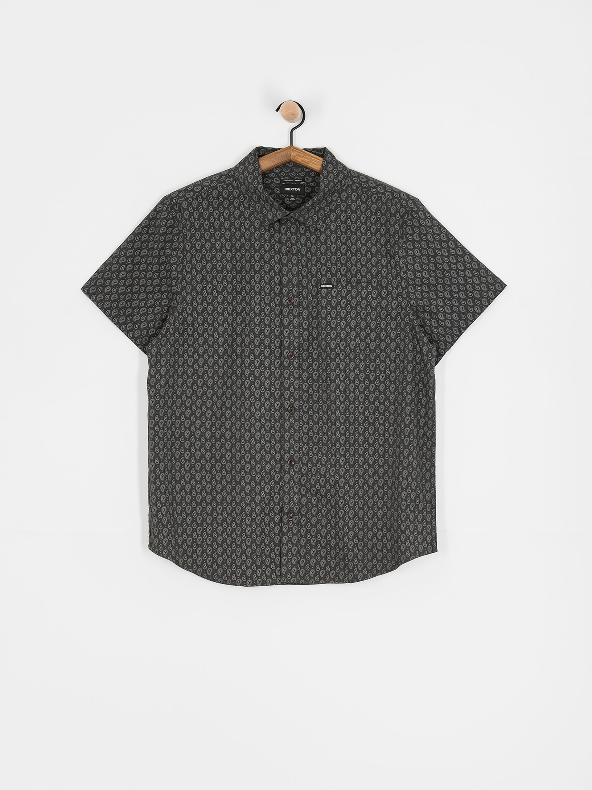 Cămașă Brixton Charter Print (washed black/paisley)