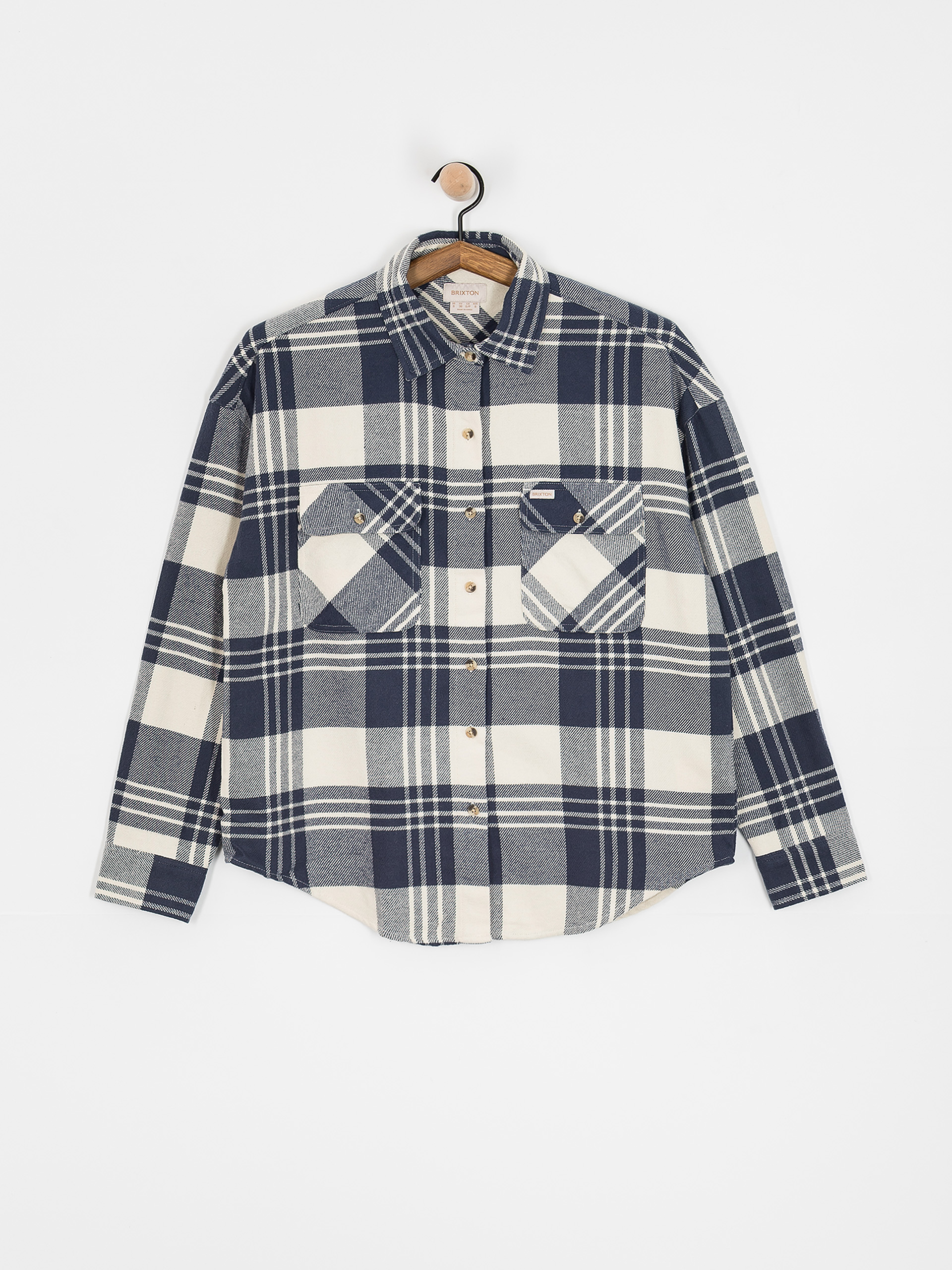 Cămașă Brixton Bowery Classic Flannel Wmn (azure blue/whitecap plaid)