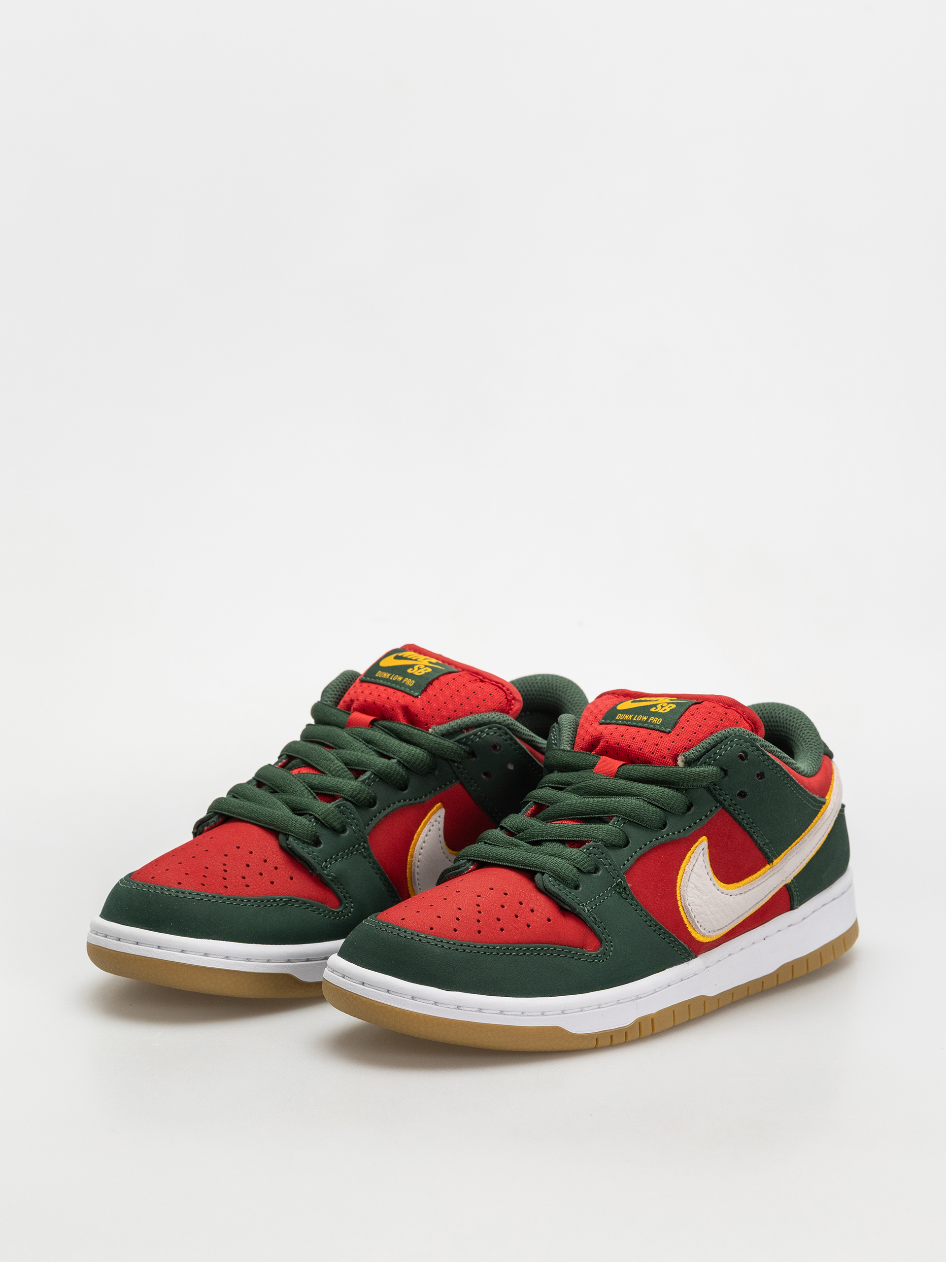 Pantofi Nike SB Dunk Low Pro Prm (fir/white university gold fire red)