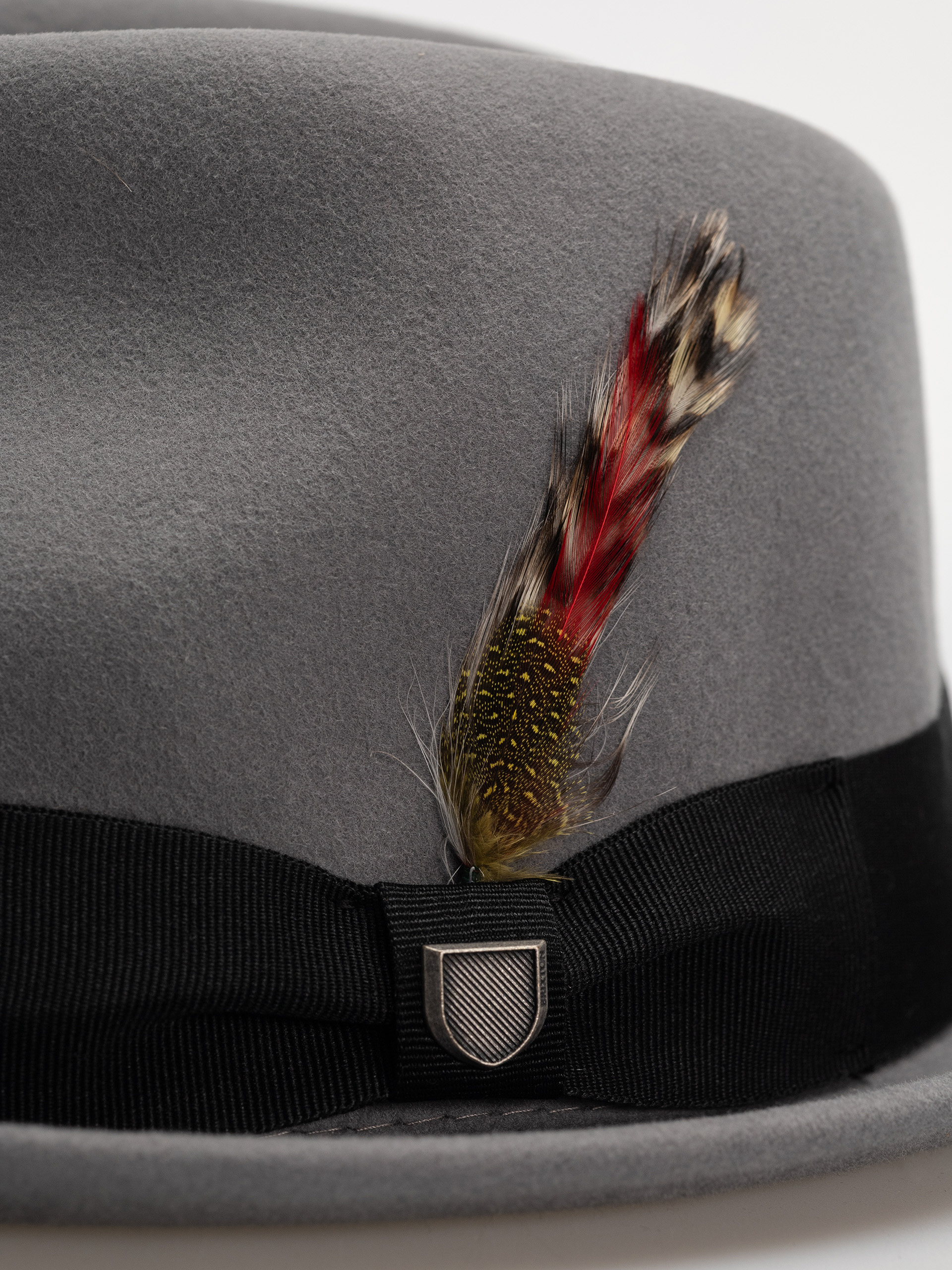 Pălărie Brixton Gain Fedora (grey/black)