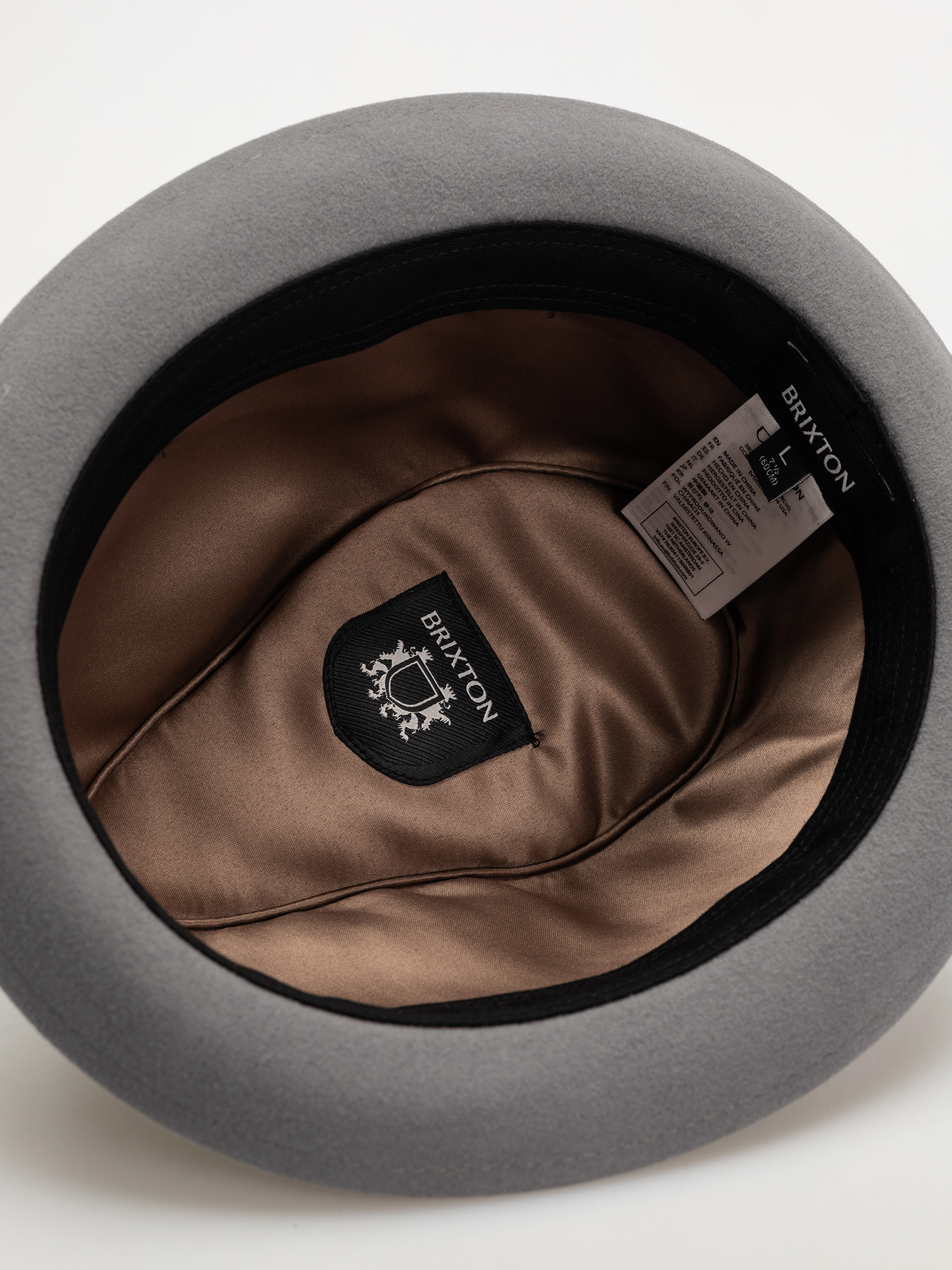 Pălărie Brixton Gain Fedora (grey/black)