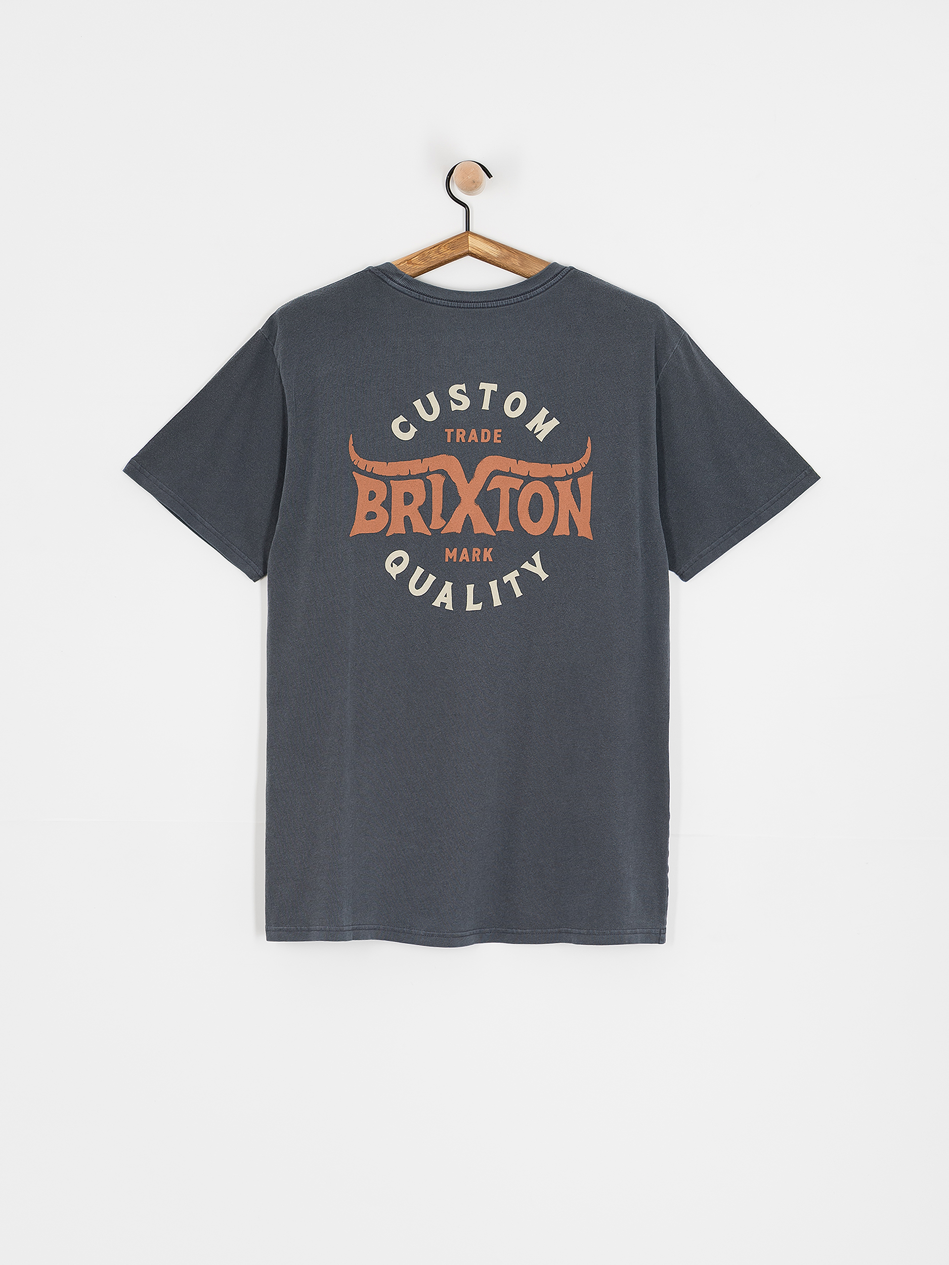 Tricou Brixton Gibson Stt (washed navy worn wash)
