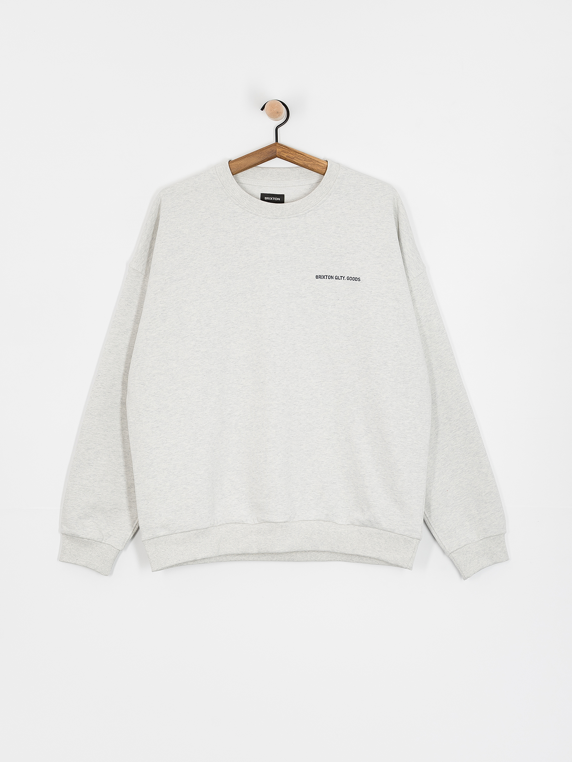 Hanorac Brixton Embroidered Heavy Weight Crew (heather grey ash)