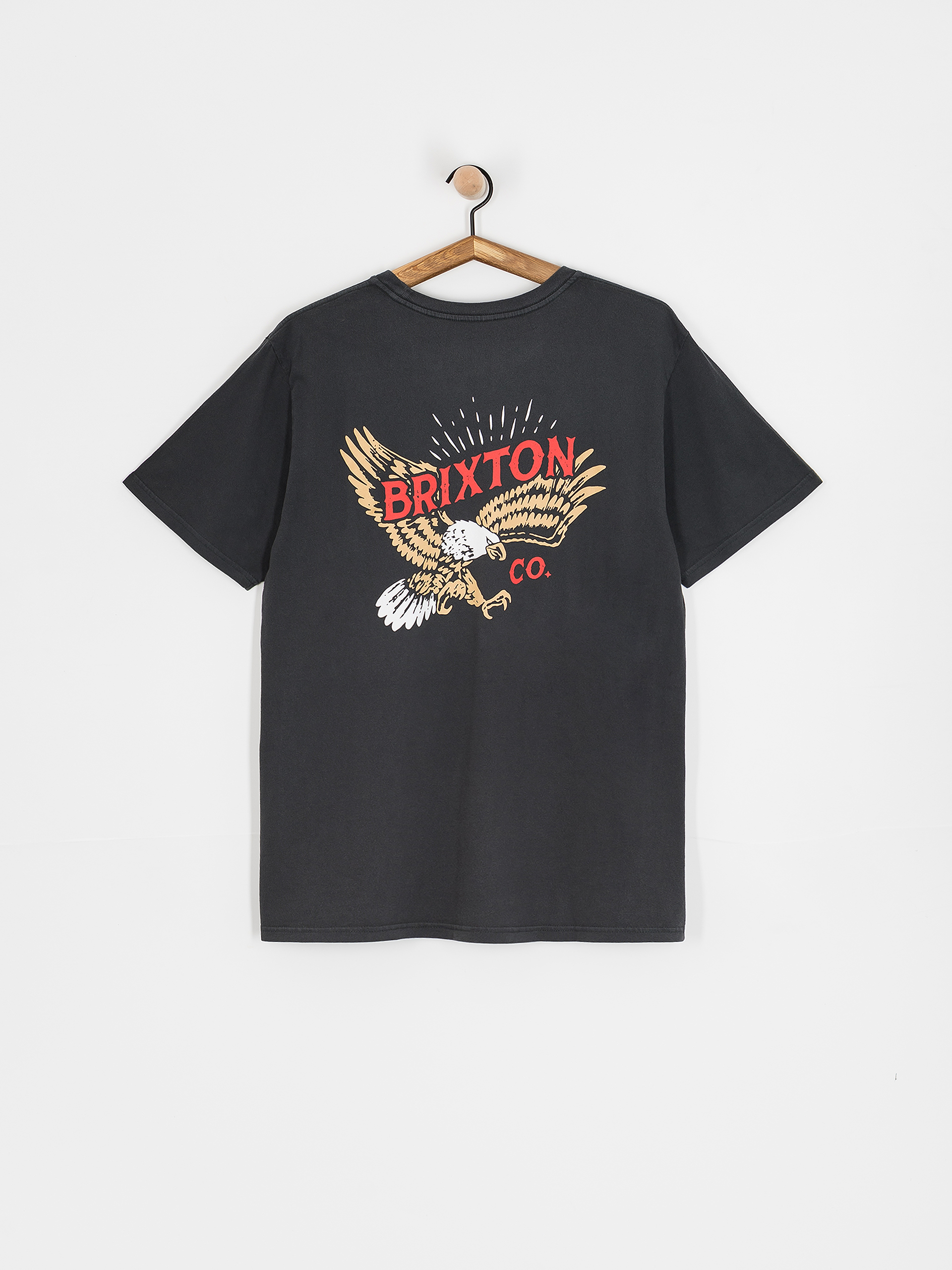 Tricou Brixton Keller Stt (black worn wash)