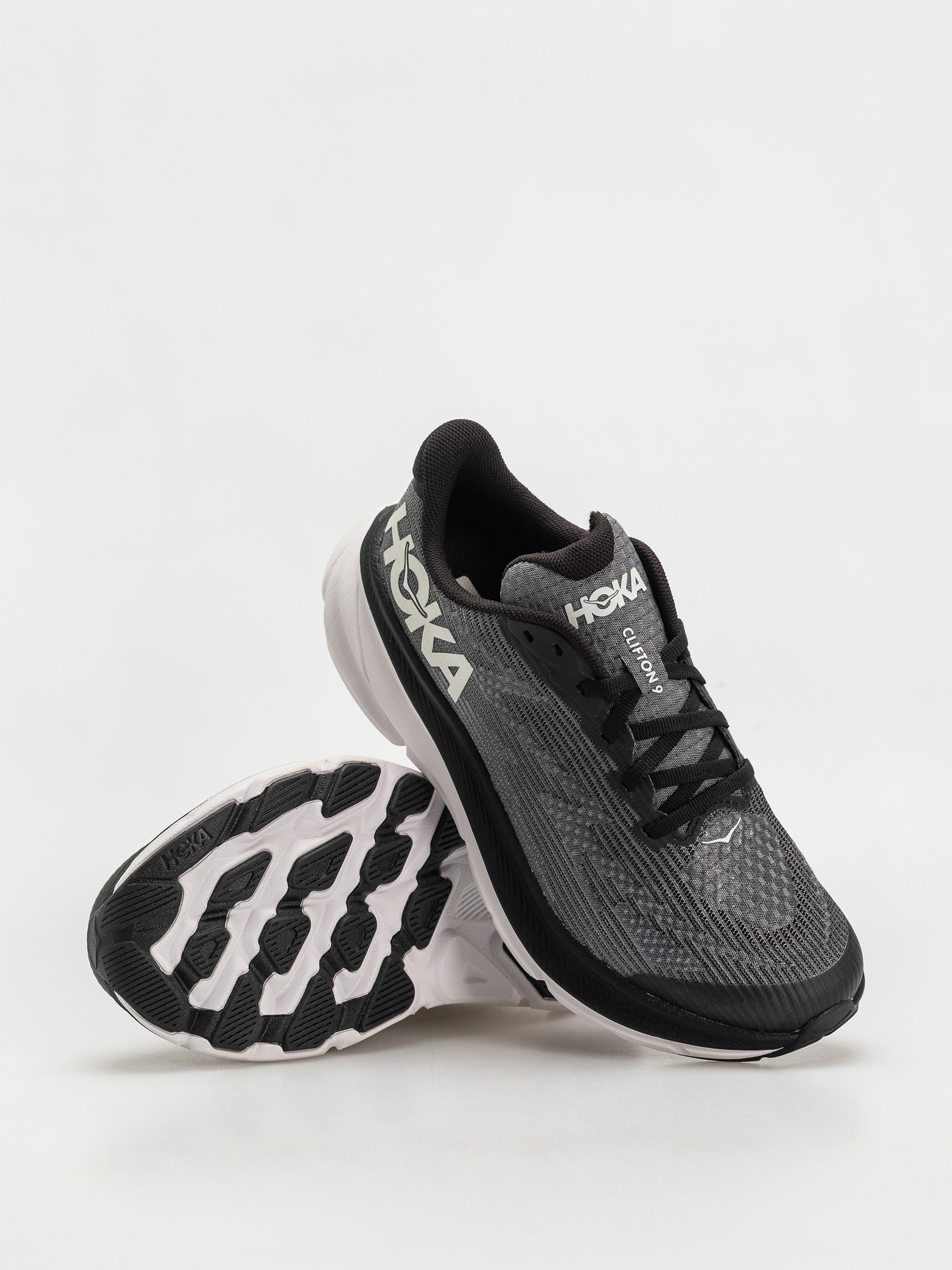 Pantofi Hoka Clifton 9 JR (black/white)