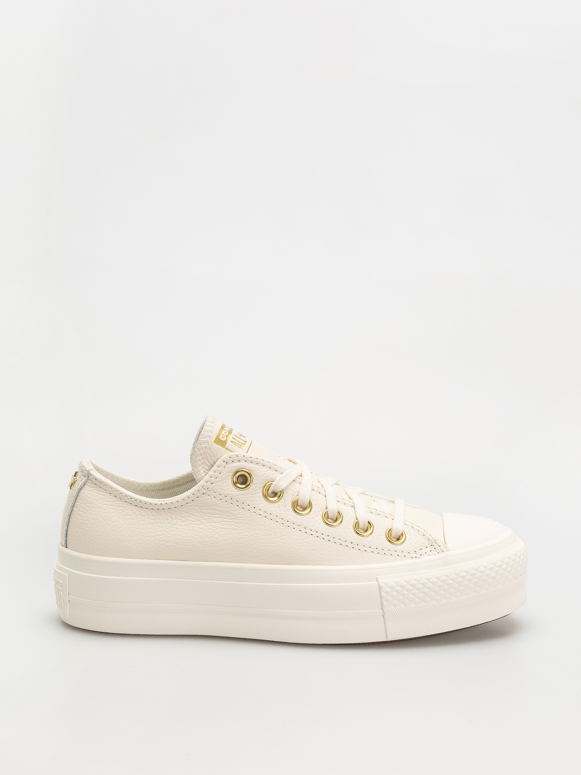 Teniși Converse Chuck Taylor All Star Lift Ox Wmn (egret/egret/gold)