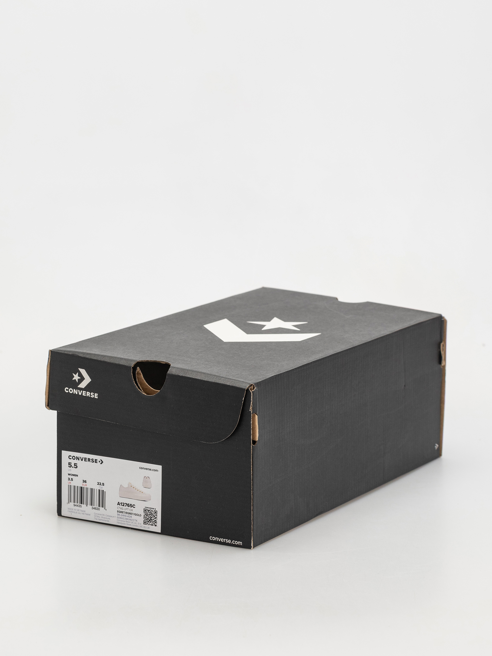 Teniși Converse Chuck Taylor All Star Lift Ox Wmn (egret/egret/gold)