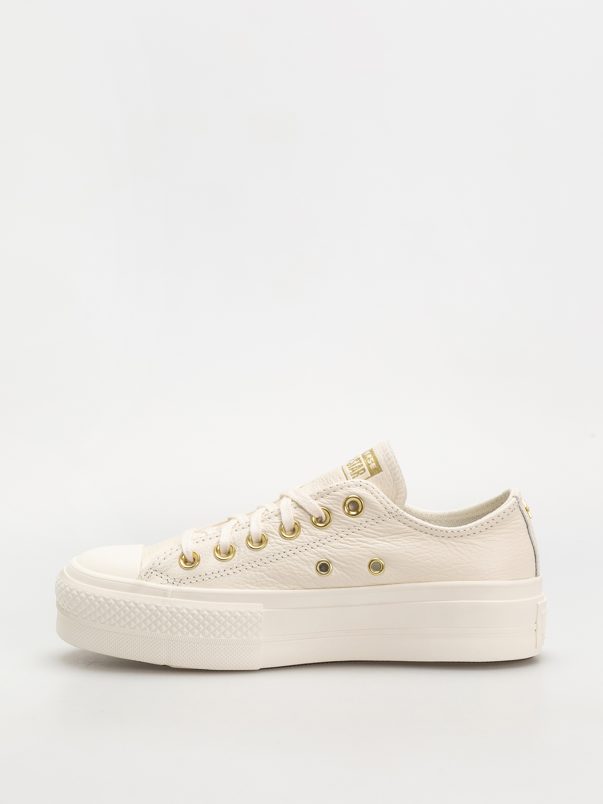 Teniși Converse Chuck Taylor All Star Lift Ox Wmn (egret/egret/gold)