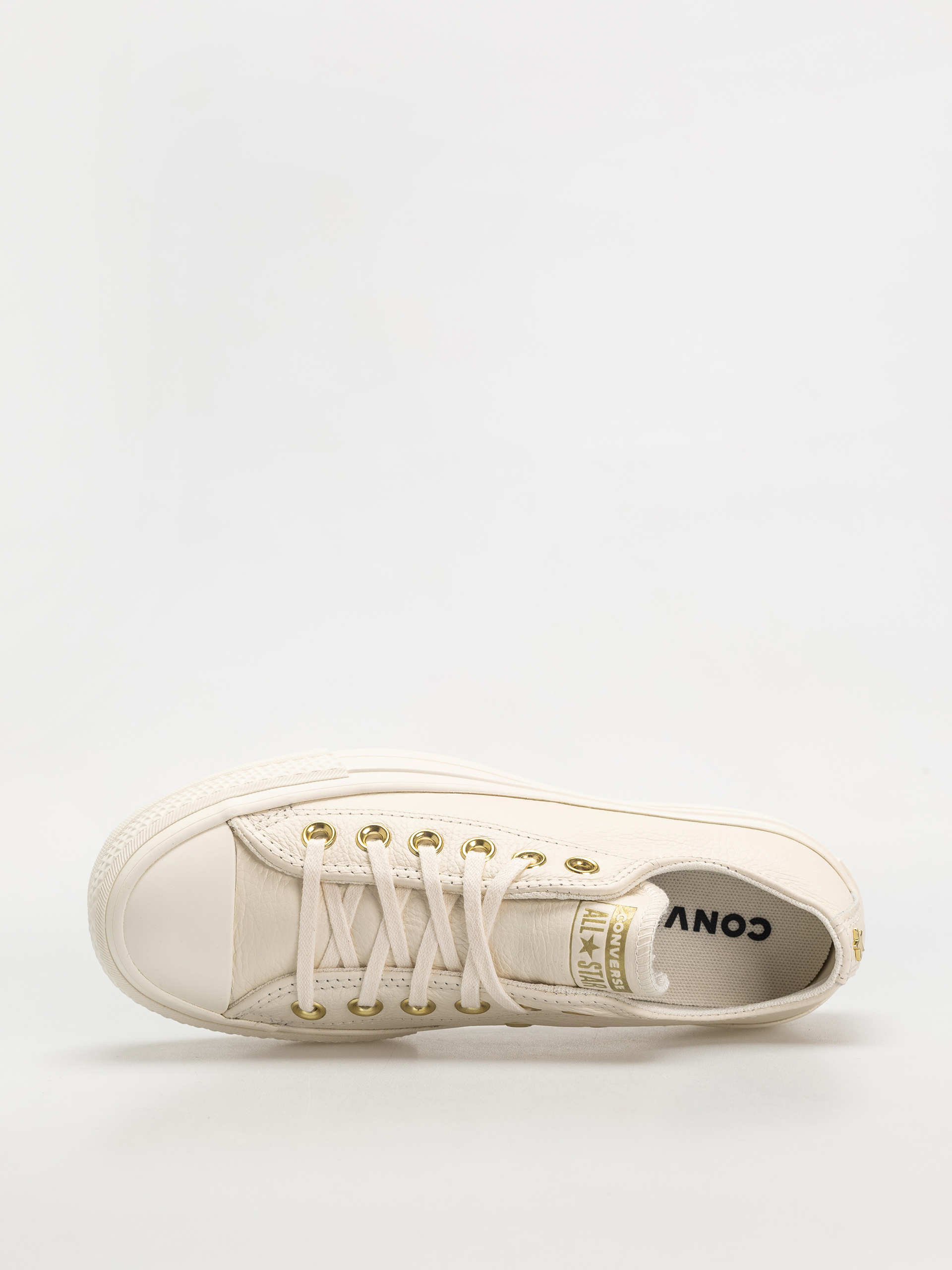 Teniși Converse Chuck Taylor All Star Lift Ox Wmn (egret/egret/gold)