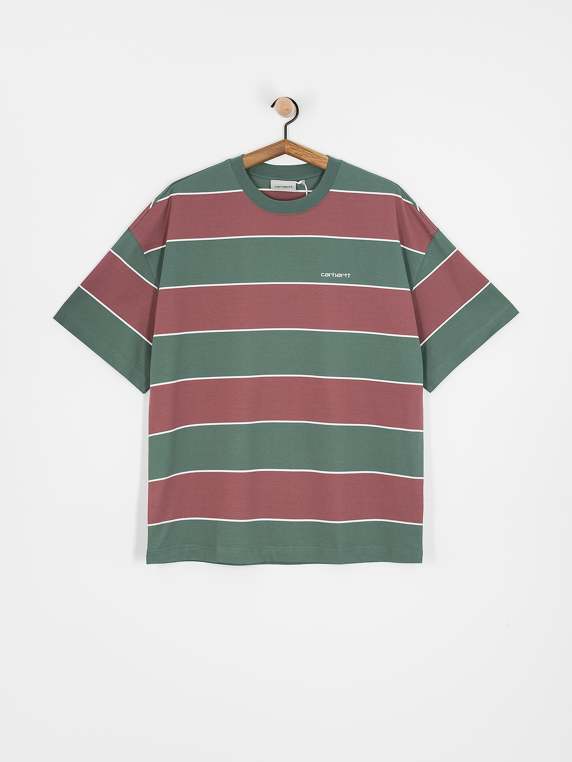 Tricou Carhartt WIP Quinby (quinby stripe/silver pine)
