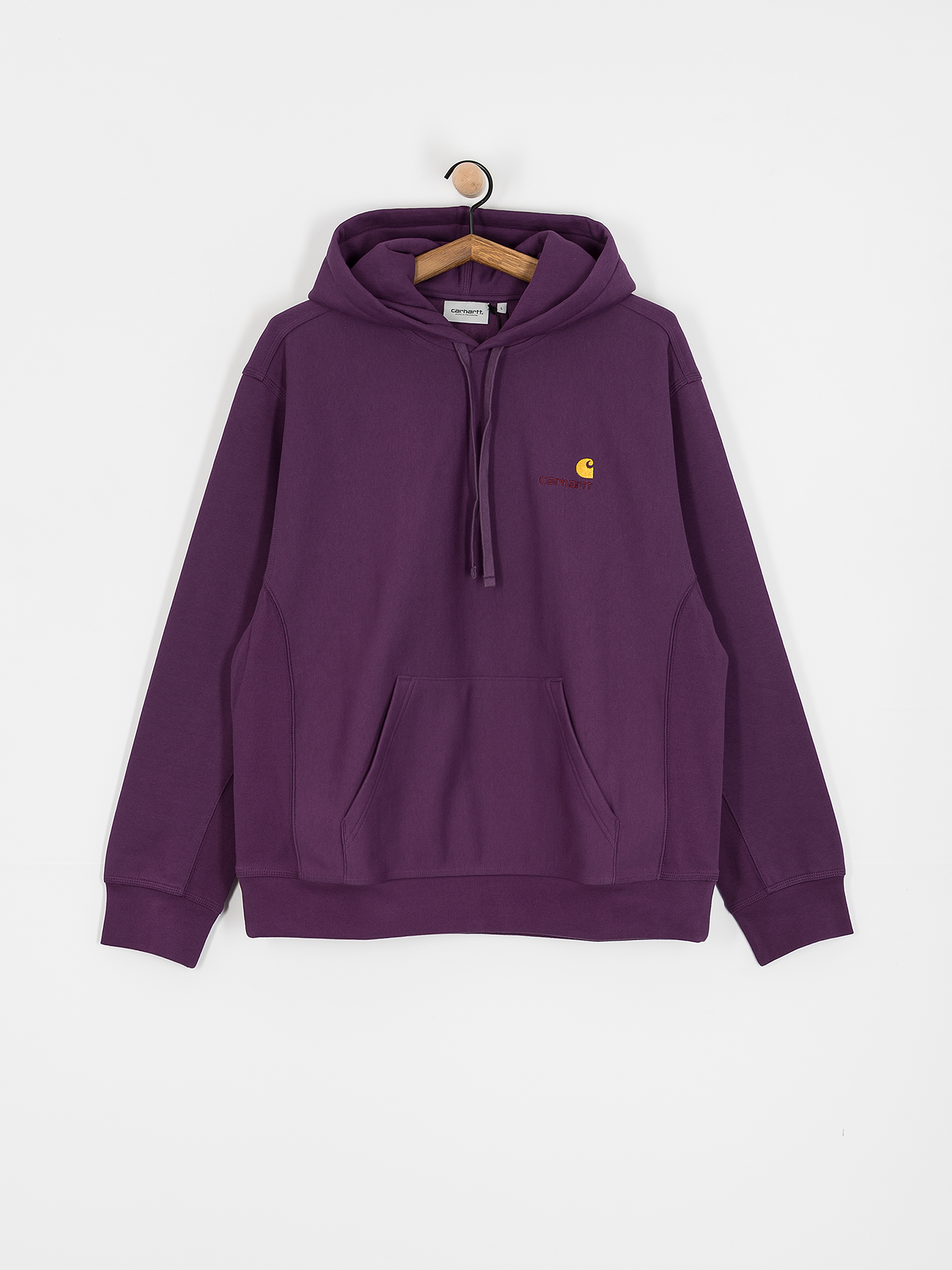 Hanorac cu glugă Carhartt WIP American Script HD (huckleberry)