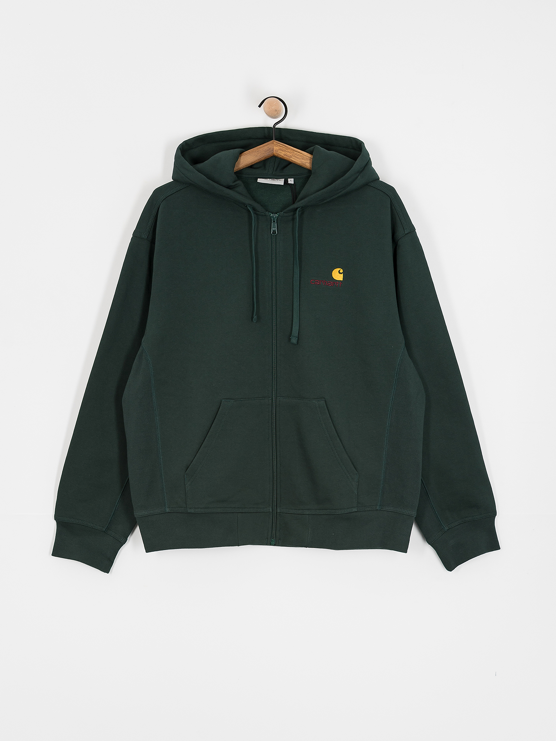 Hanorac cu glugă Carhartt WIP American Script ZHD (conifer)