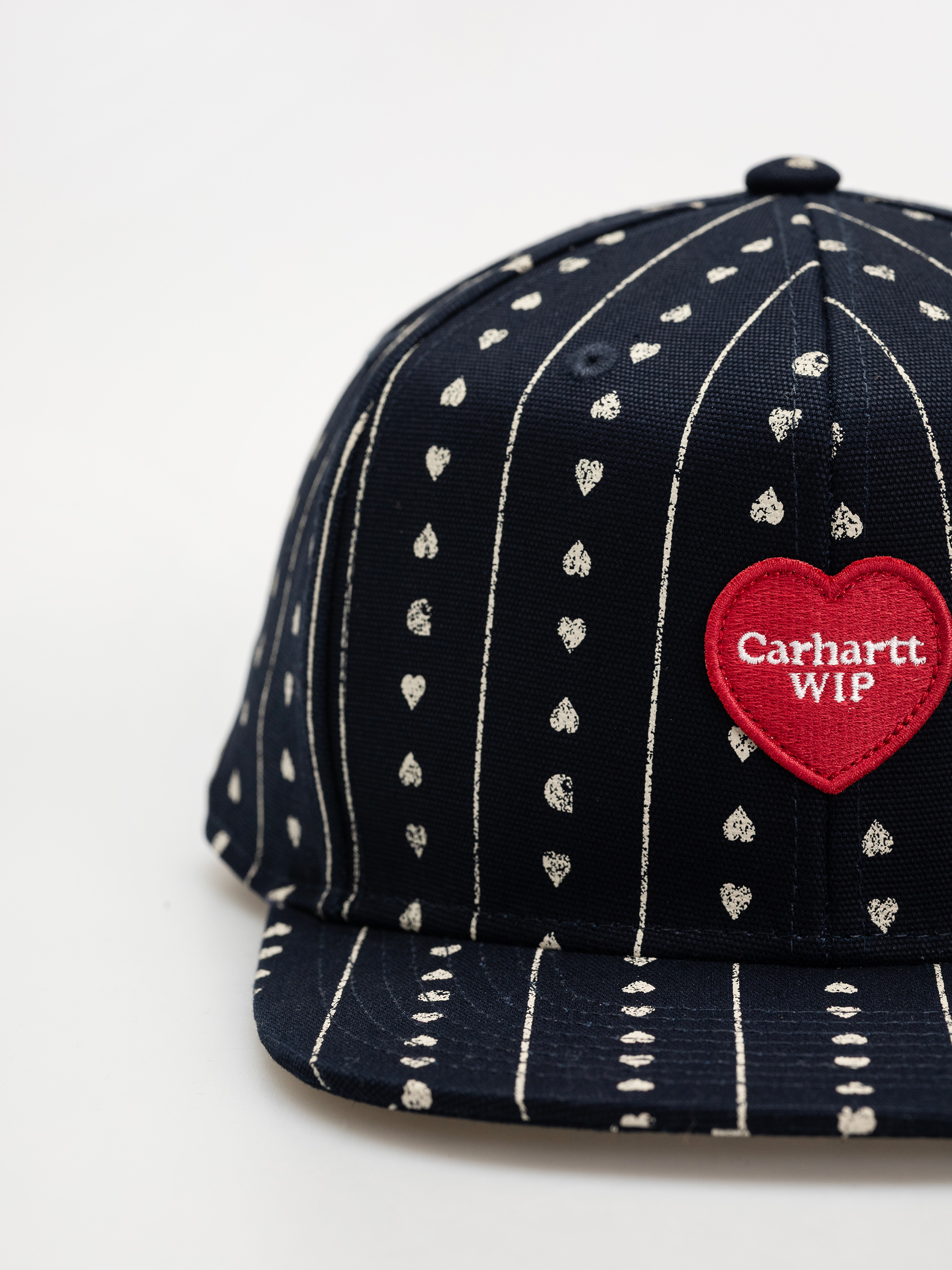Șapcă Carhartt WIP Drewe (heart c pinstripe/ink/natural/dark navy)