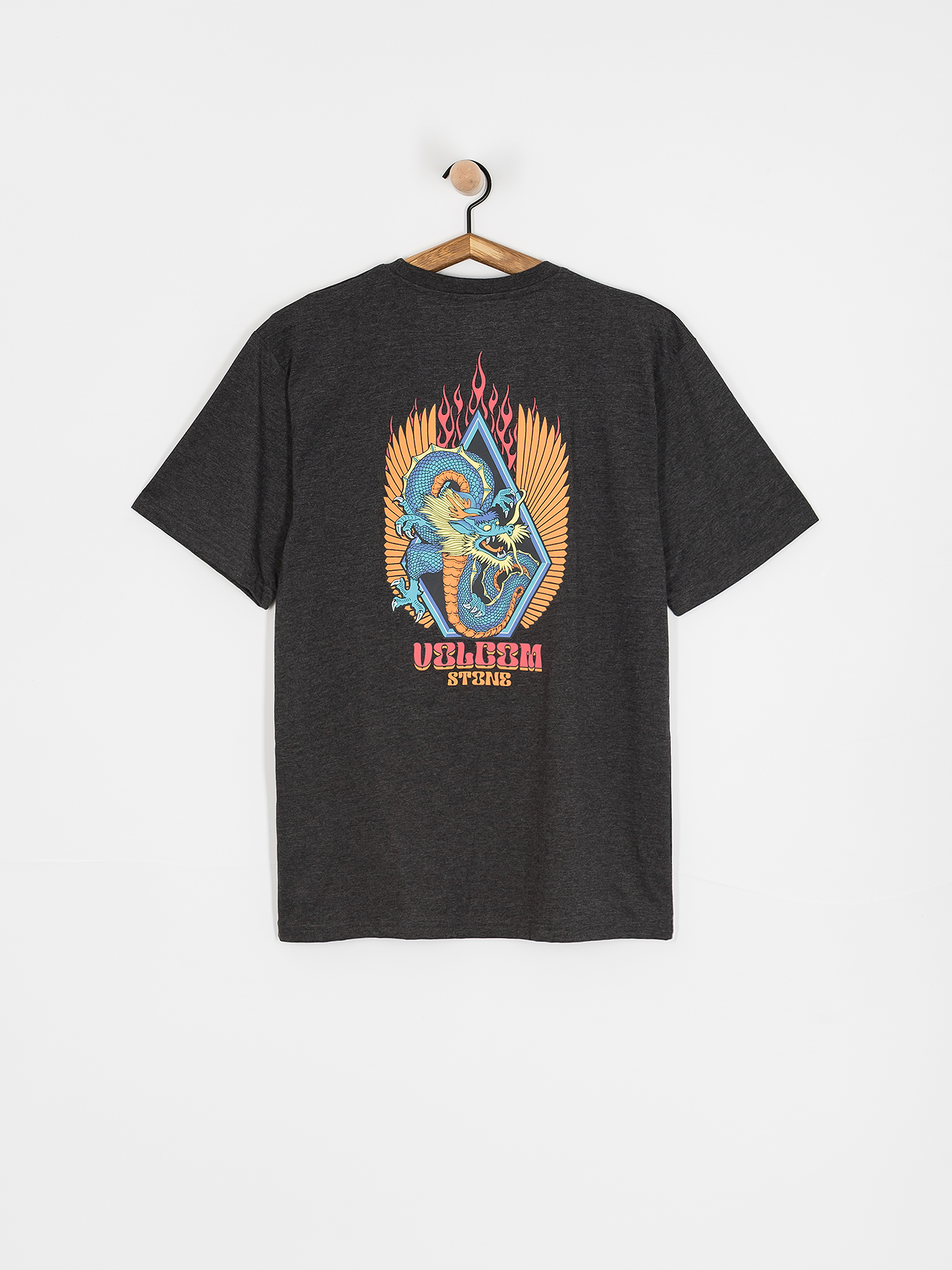 Tricou Volcom Draggin Stone Hth (heather black)