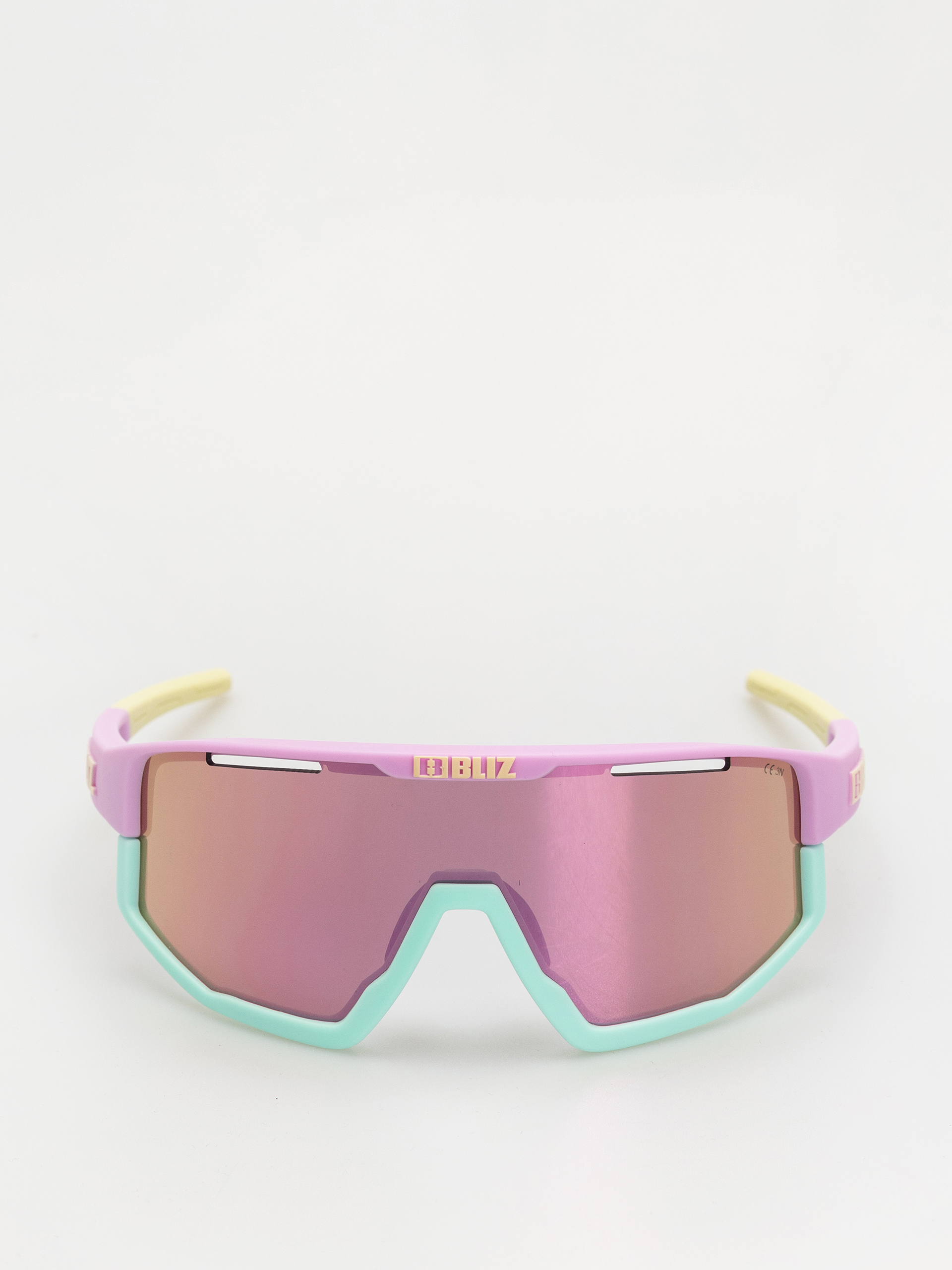 Ochelari de soare Bliz Fusion (matt pastel purple w yellow logo matt mint jawbone + spare jawbone in yellow/brown w pink multi)