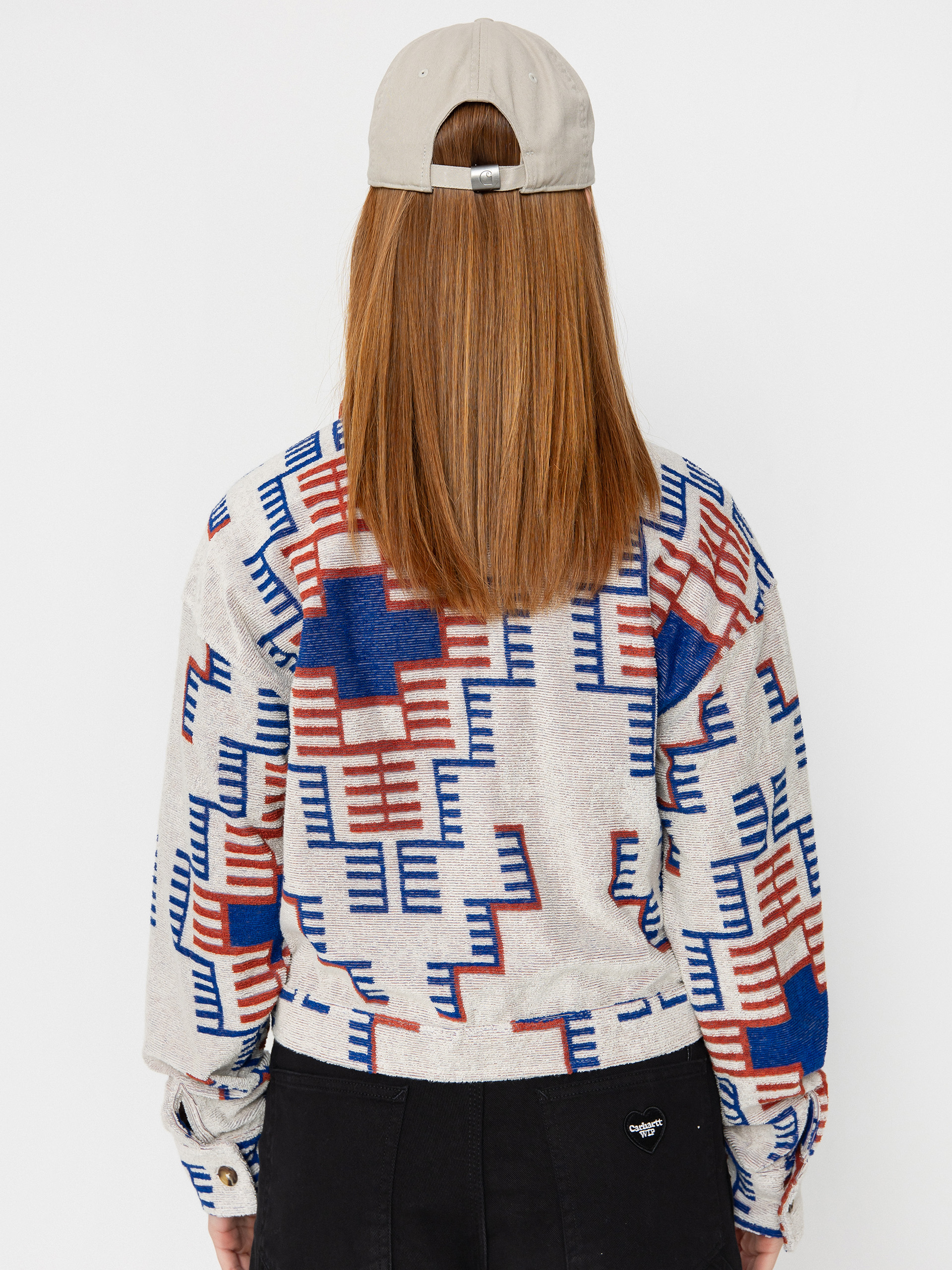 Geacă Brixton Trail Terry Cloth Trucker Wmn (electronic indigo pattern)