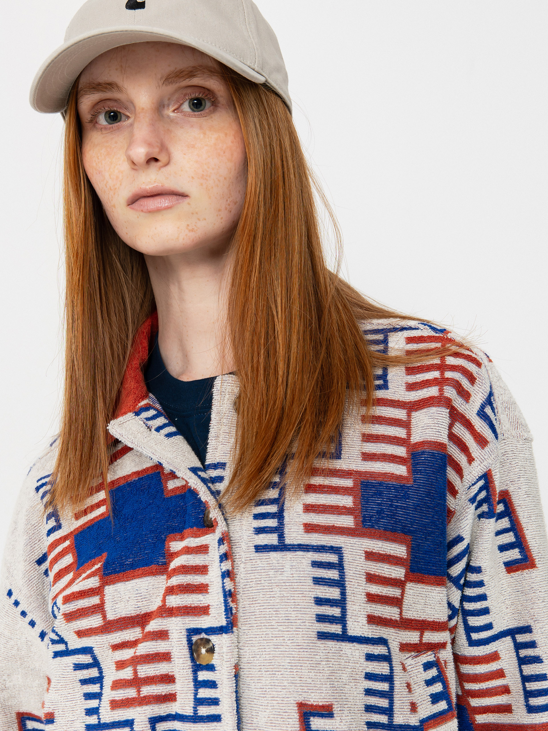Geacă Brixton Trail Terry Cloth Trucker Wmn (electronic indigo pattern)