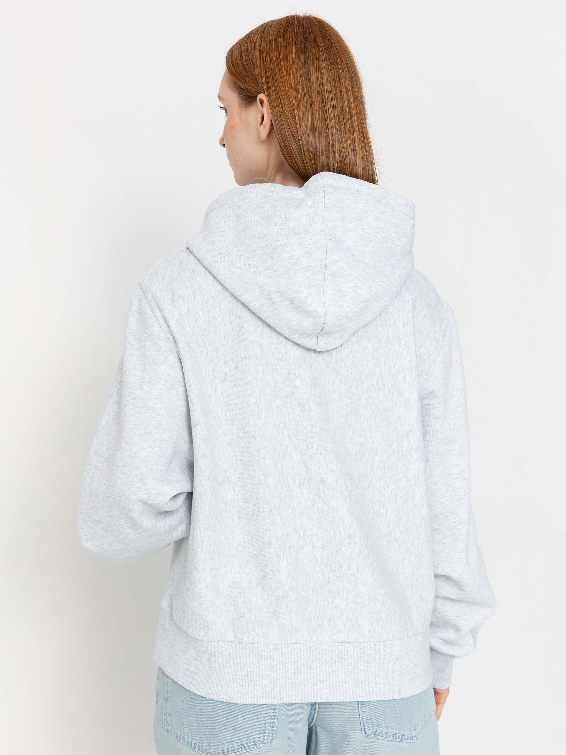 Hanorac cu glugă Carhartt WIP American Script HD Wmn (ash heather)